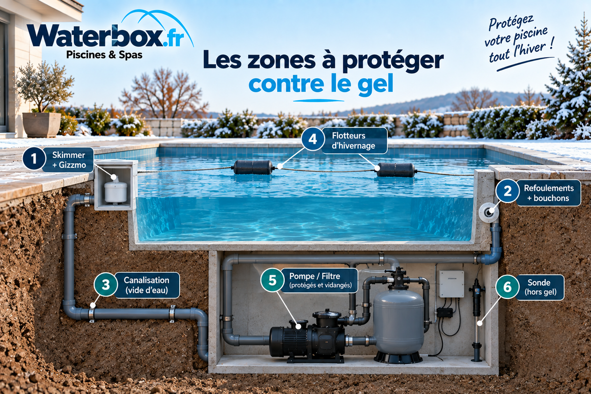 Comment protéger les équipements de piscine contre le gel ?