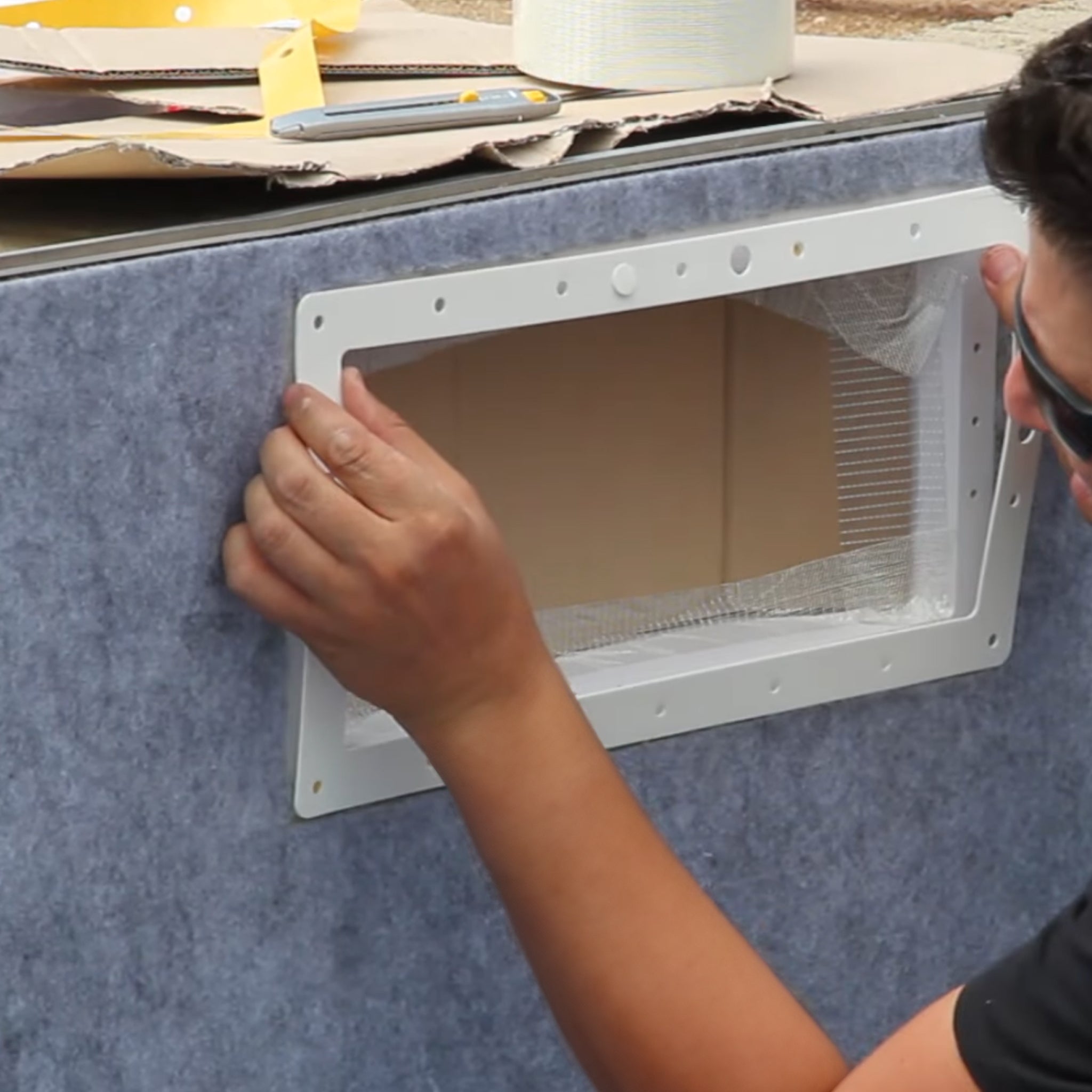 installation skimmer Liner Dreamliner 2015 imprimé verni sur mesure