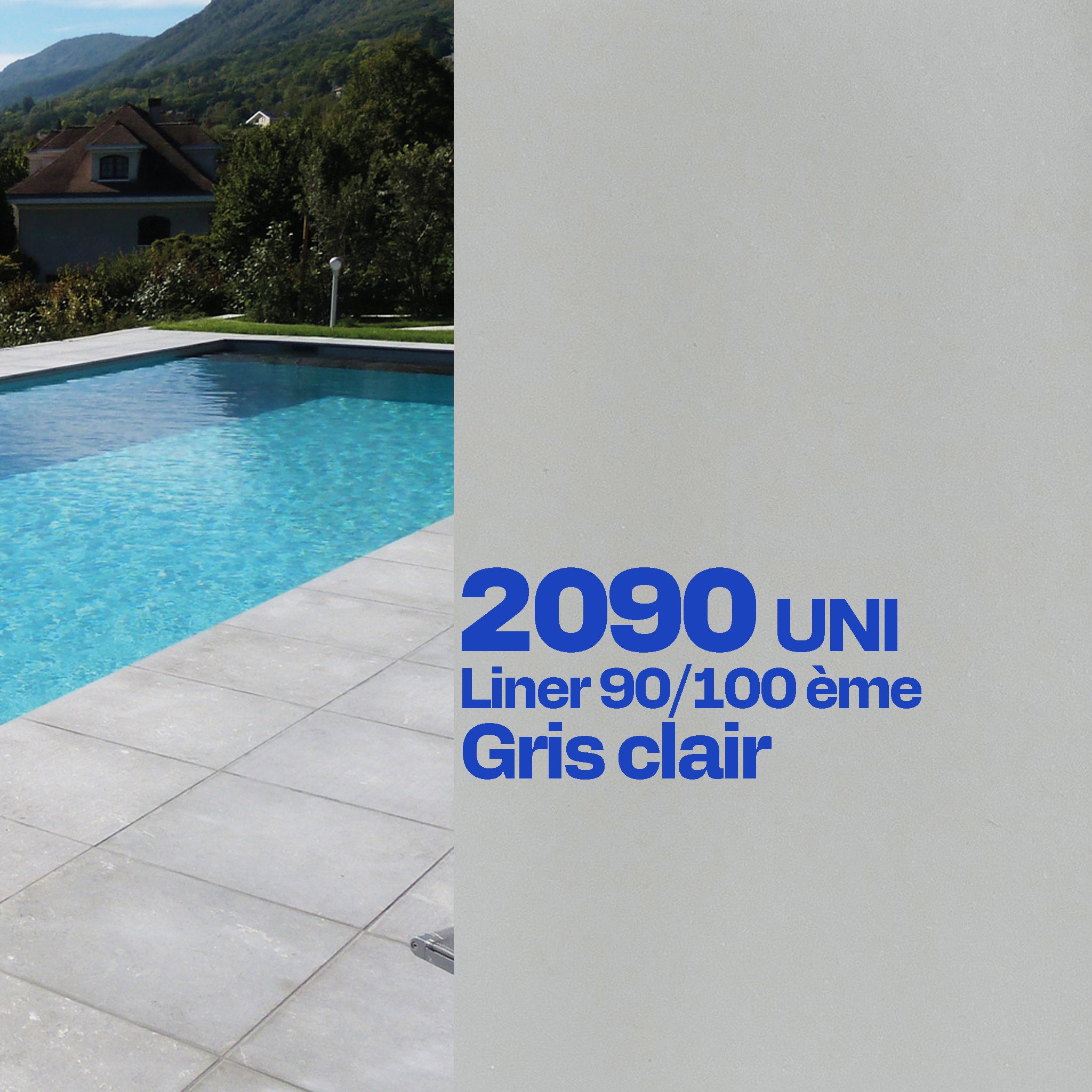 Liner Dreamliner 2090 verni 2 faces sur mesure piscine gris clair