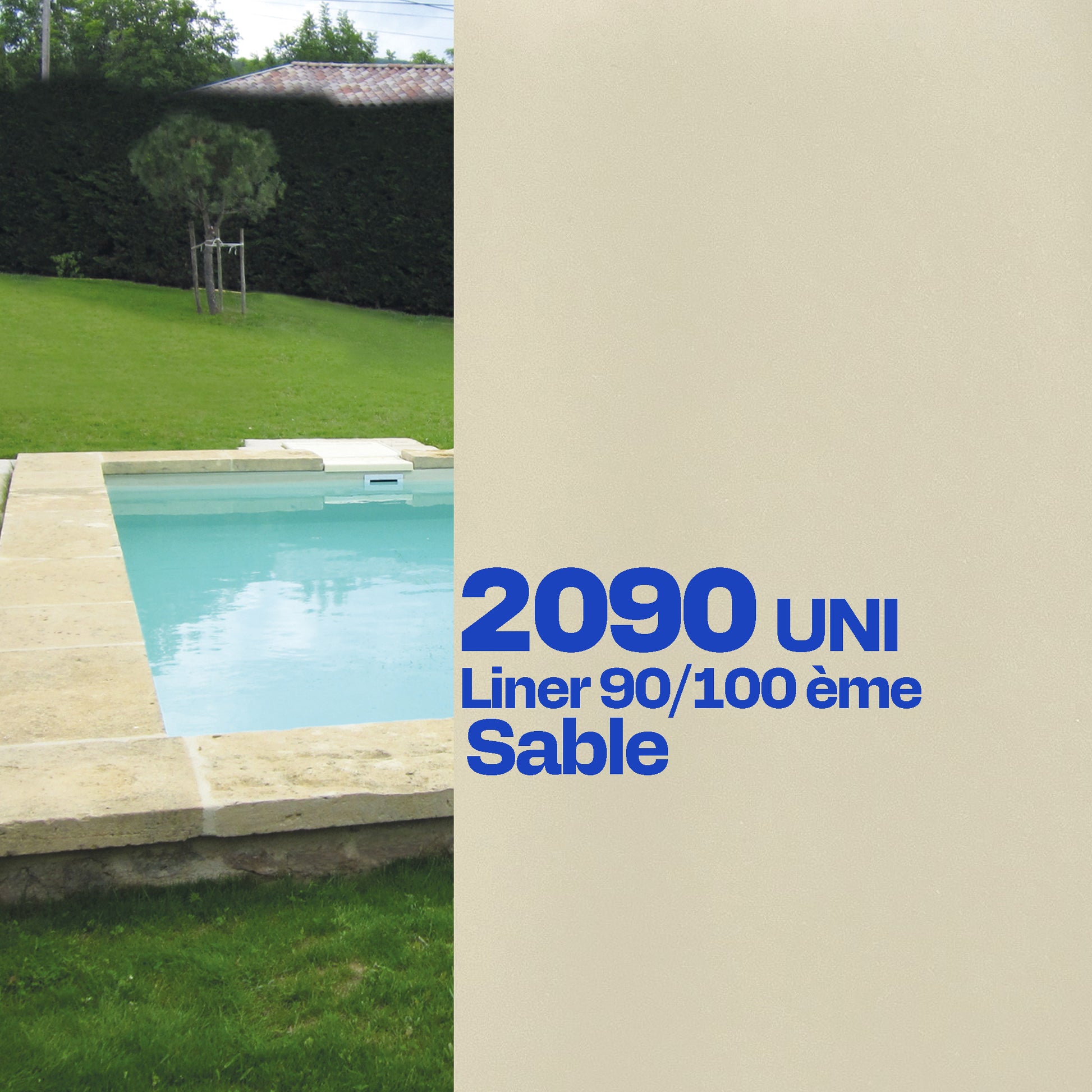 Liner Dreamliner 2090 verni 2 faces sur mesure piscine sable