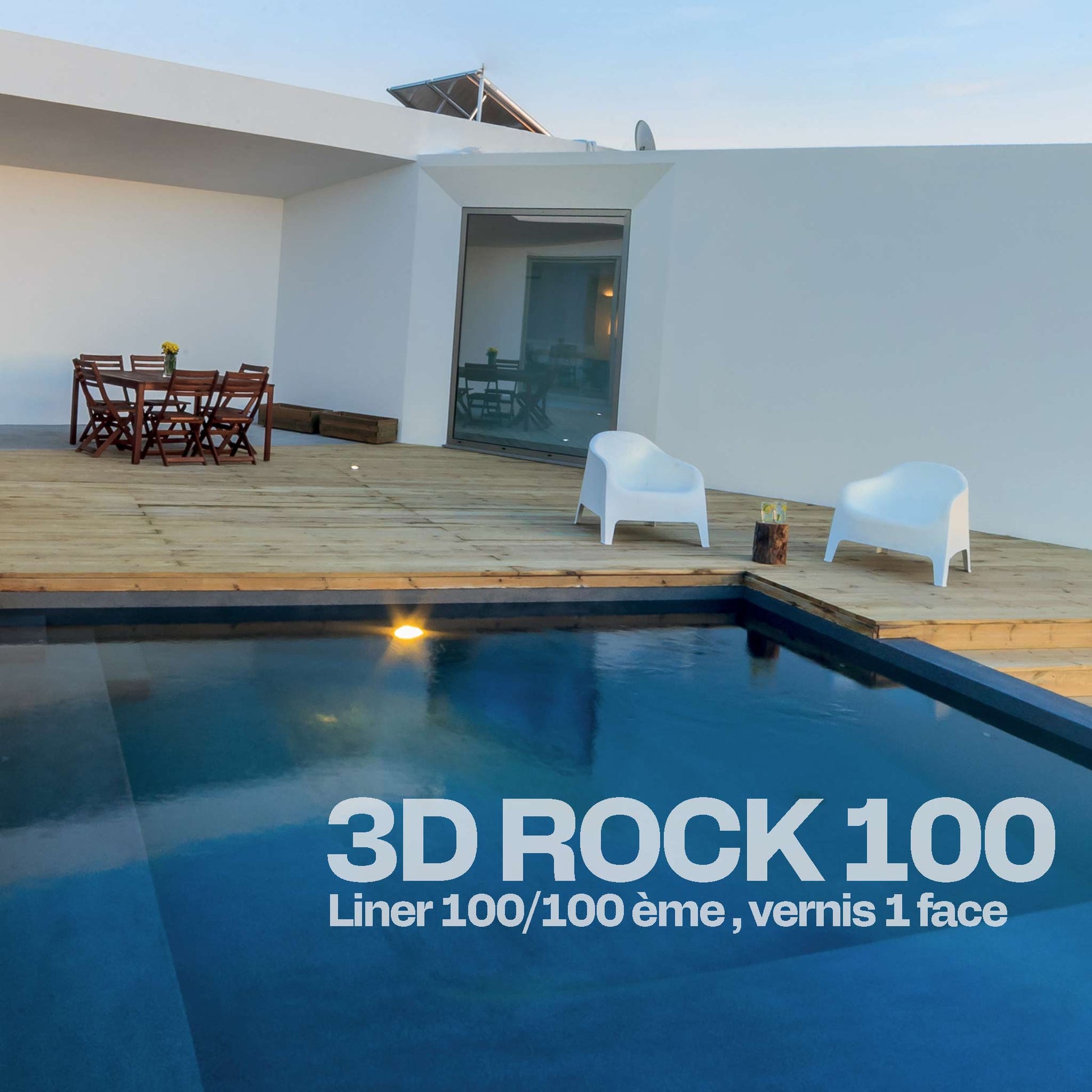 Liner 3D Rock verni sur mesure piscine