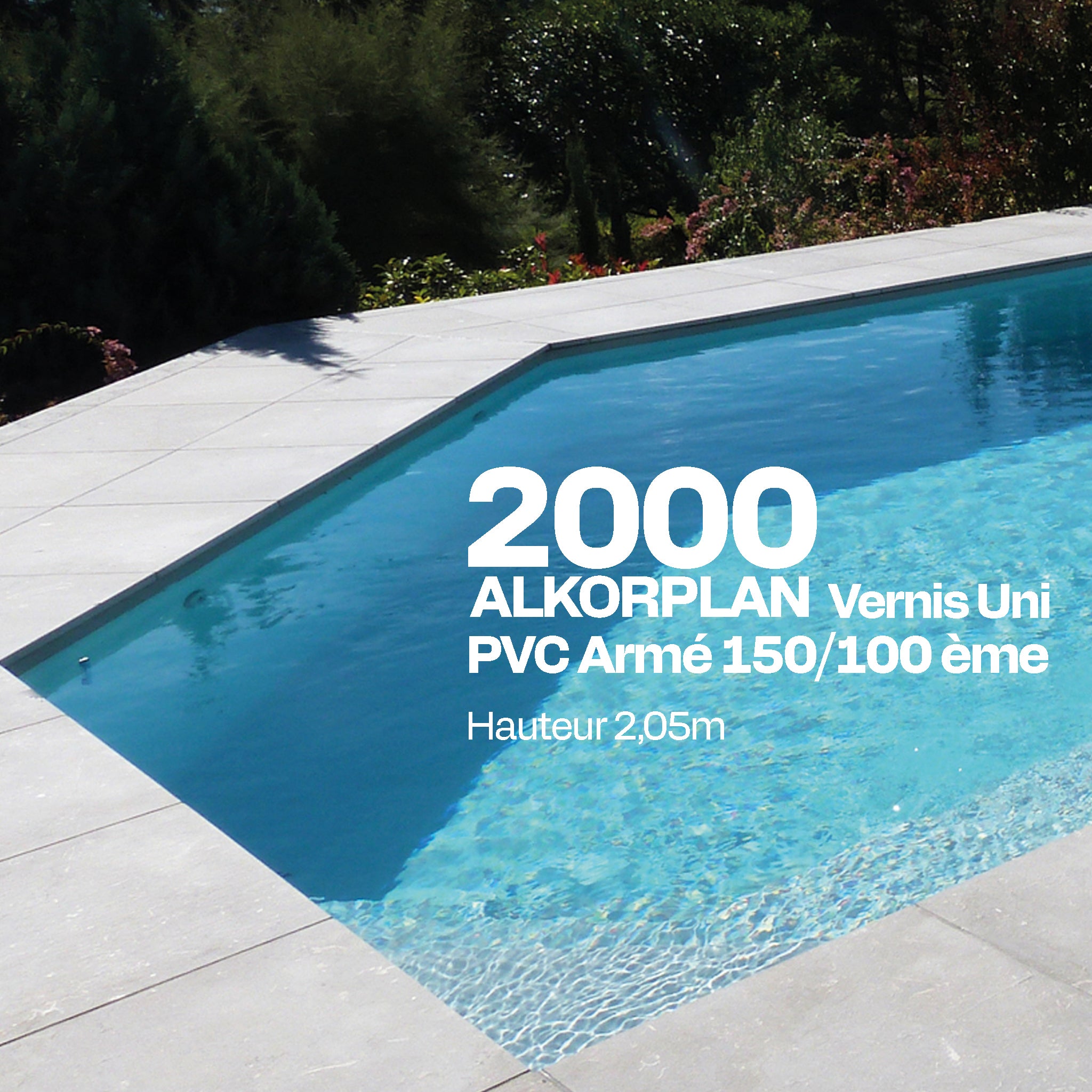 PVC armé Alkorplan 2000 verni 2,05 m piscine
