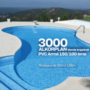 PVC armé Alkorplan 3000 imprimé piscine 1,65 m x 25 m