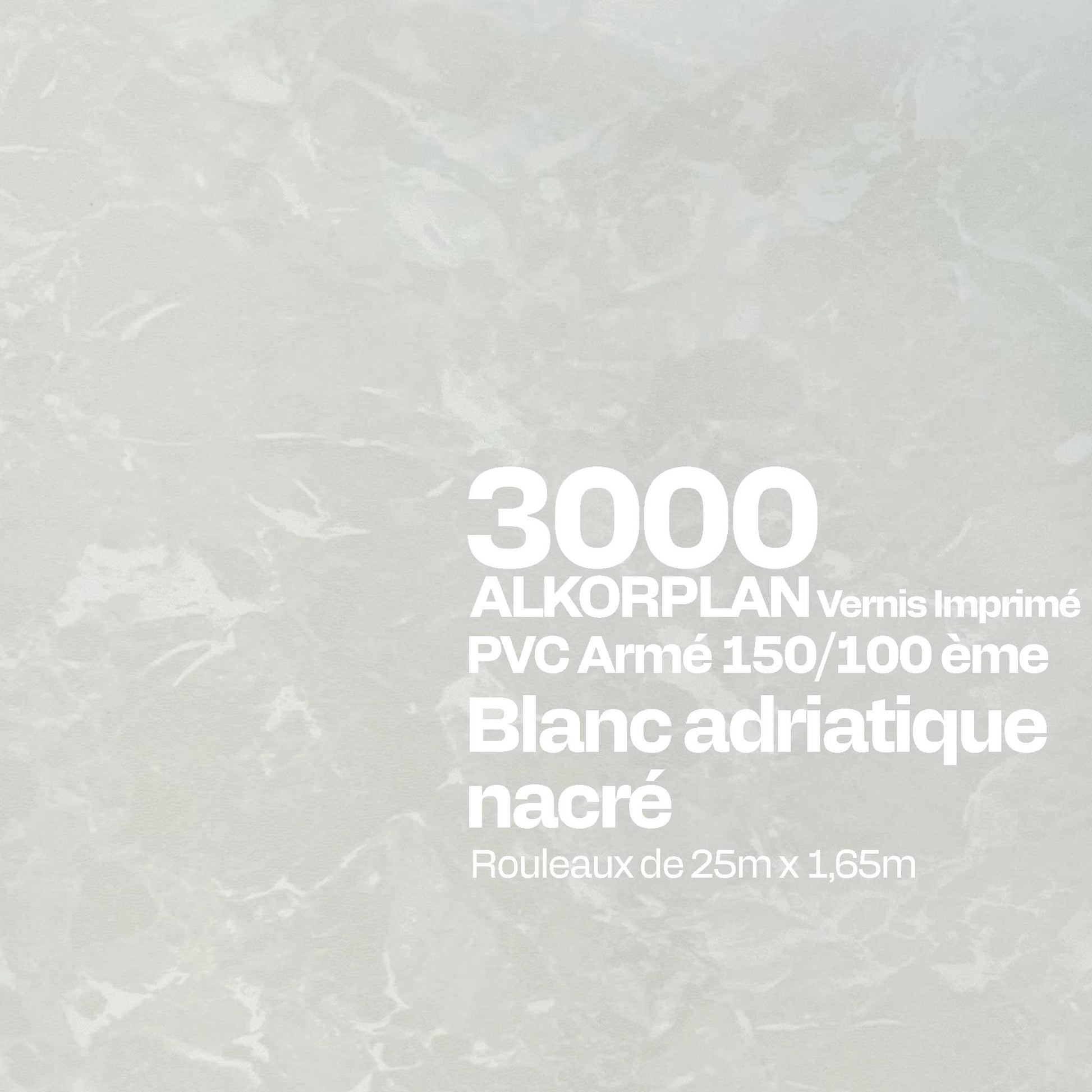 PVC armé Alkorplan 3000 imprimé piscine 1,65 m x 25 m blanc 