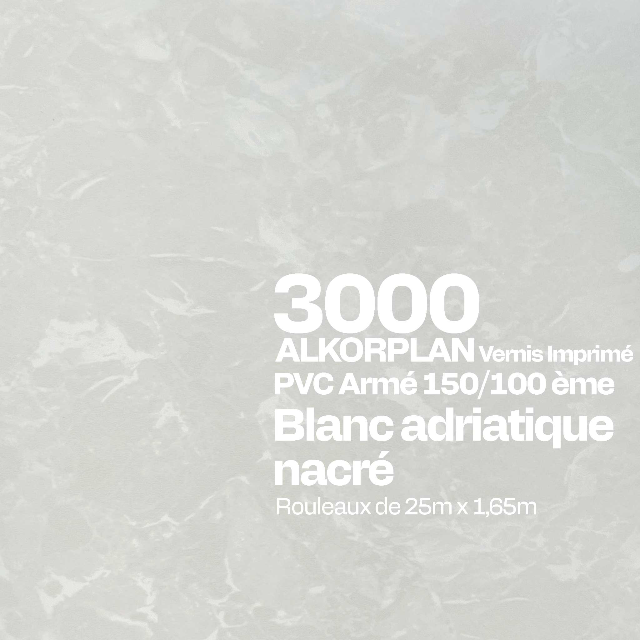 PVC armé Alkorplan 3000 imprimé piscine 1,65 m x 25 m blanc 