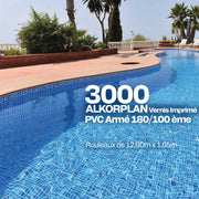 PVC armé Alkorplan 3000 antidérapant 12,60 x 1,65 m piscine