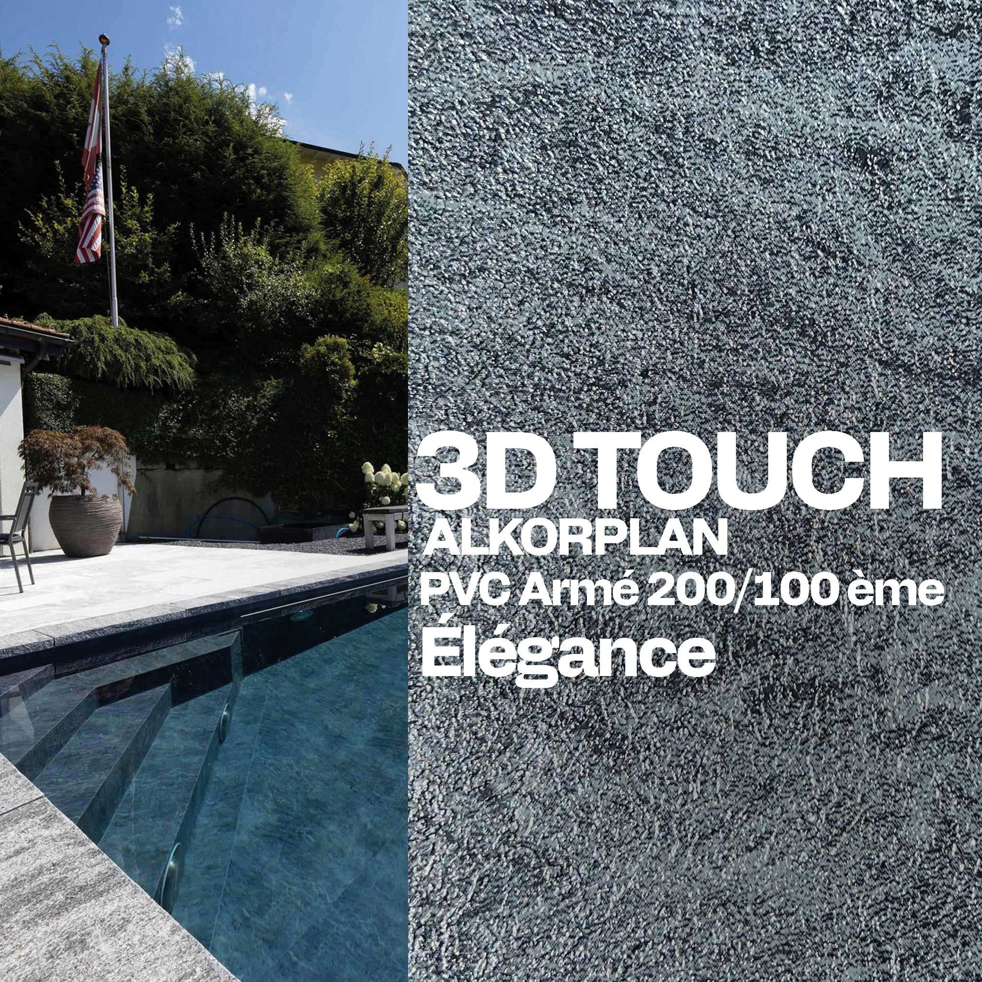 PVC armé Alkorplan 3D Touch piscine 1,65 m x 25 m