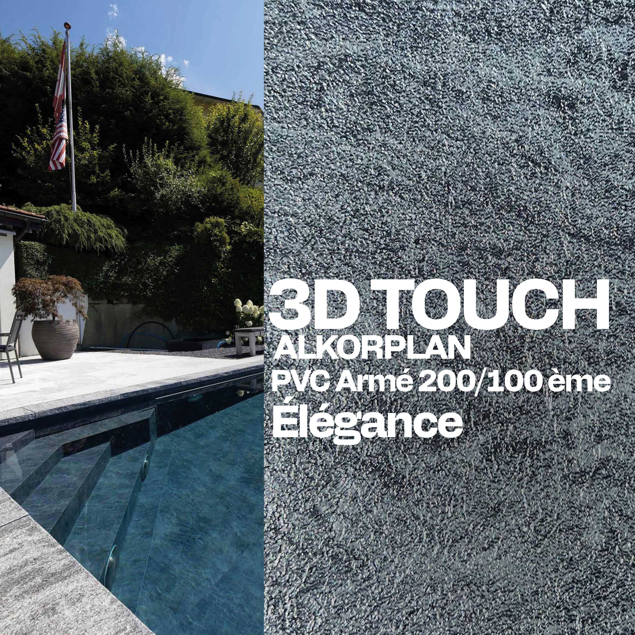 PVC armé Alkorplan 3D Touch piscine 1,65 m x 25 m