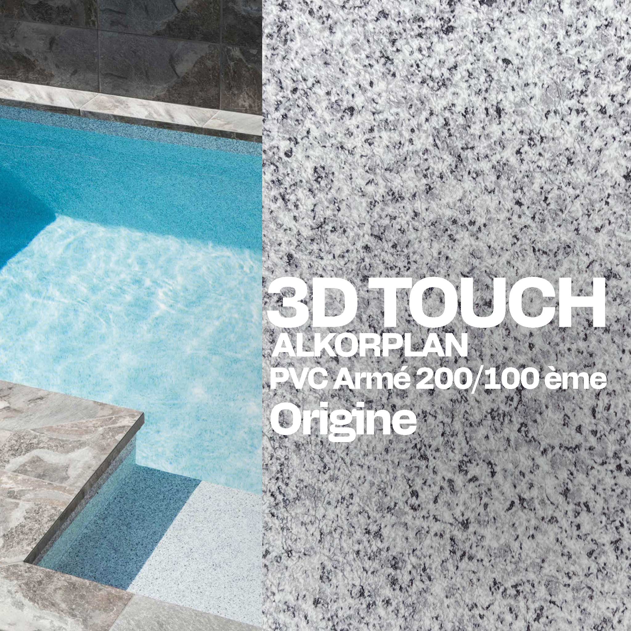 PVC armé Alkorplan 3D Touch piscine 1,65 m x 25 m
