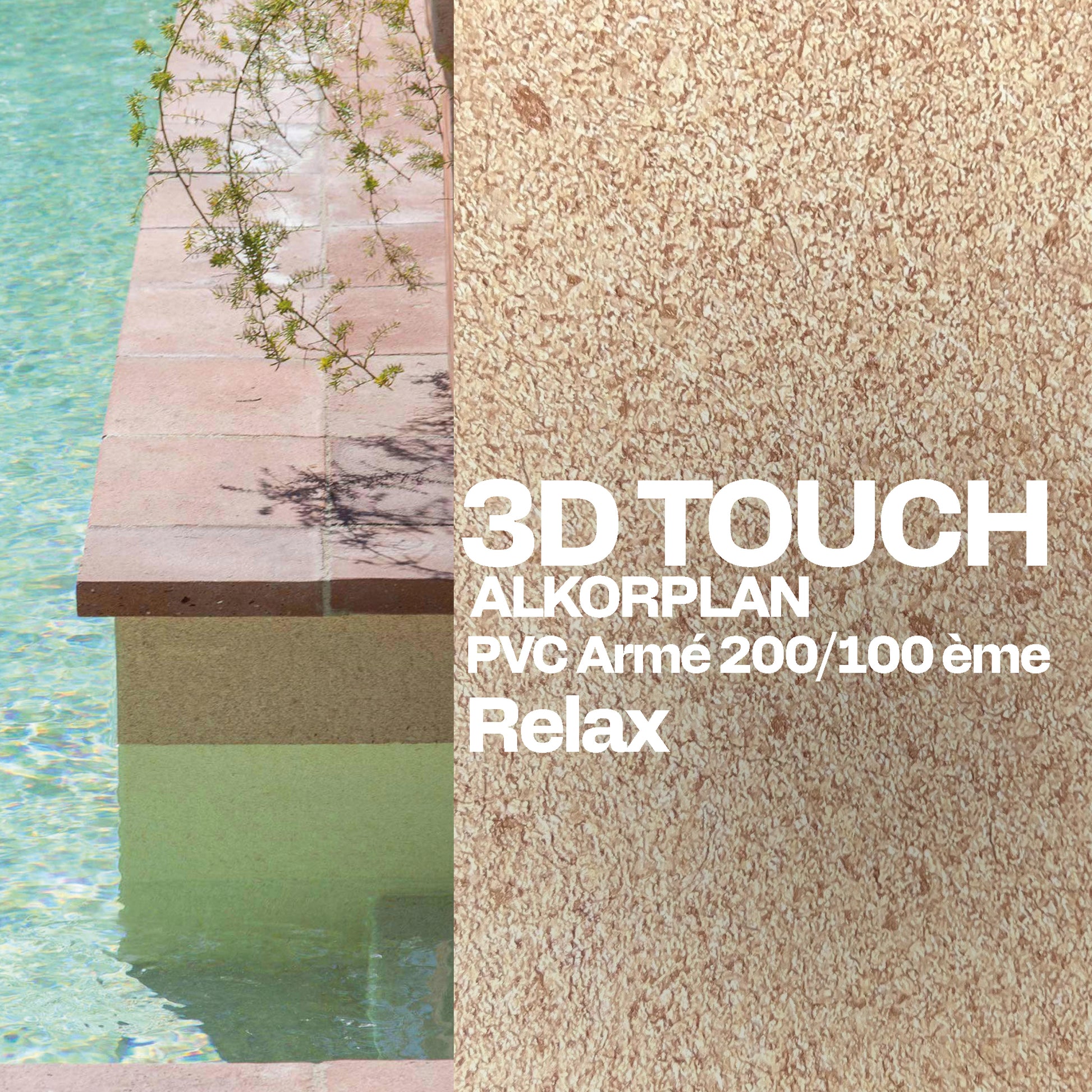 PVC armé Alkorplan 3D Touch piscine 1,65 m x 25 m