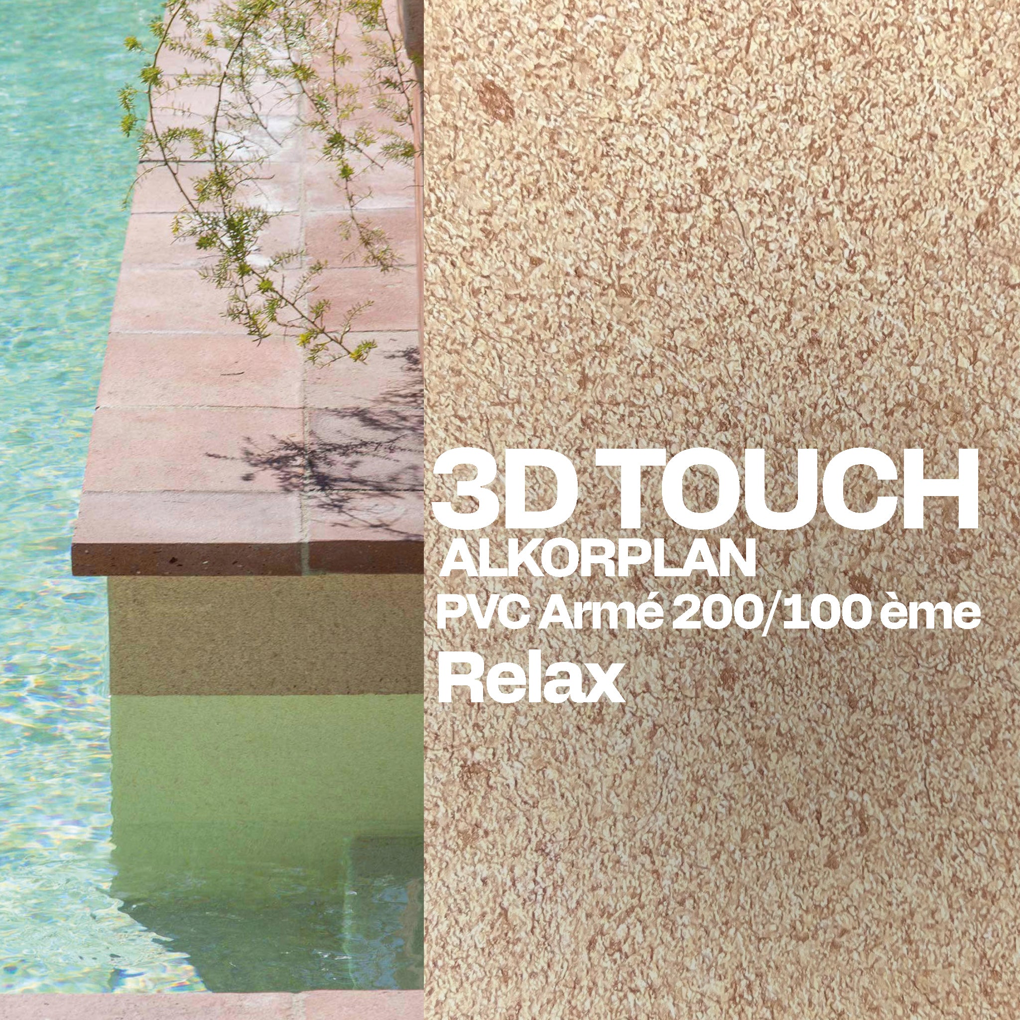 PVC armé Alkorplan 3D Touch piscine 1,65 m x 25 m