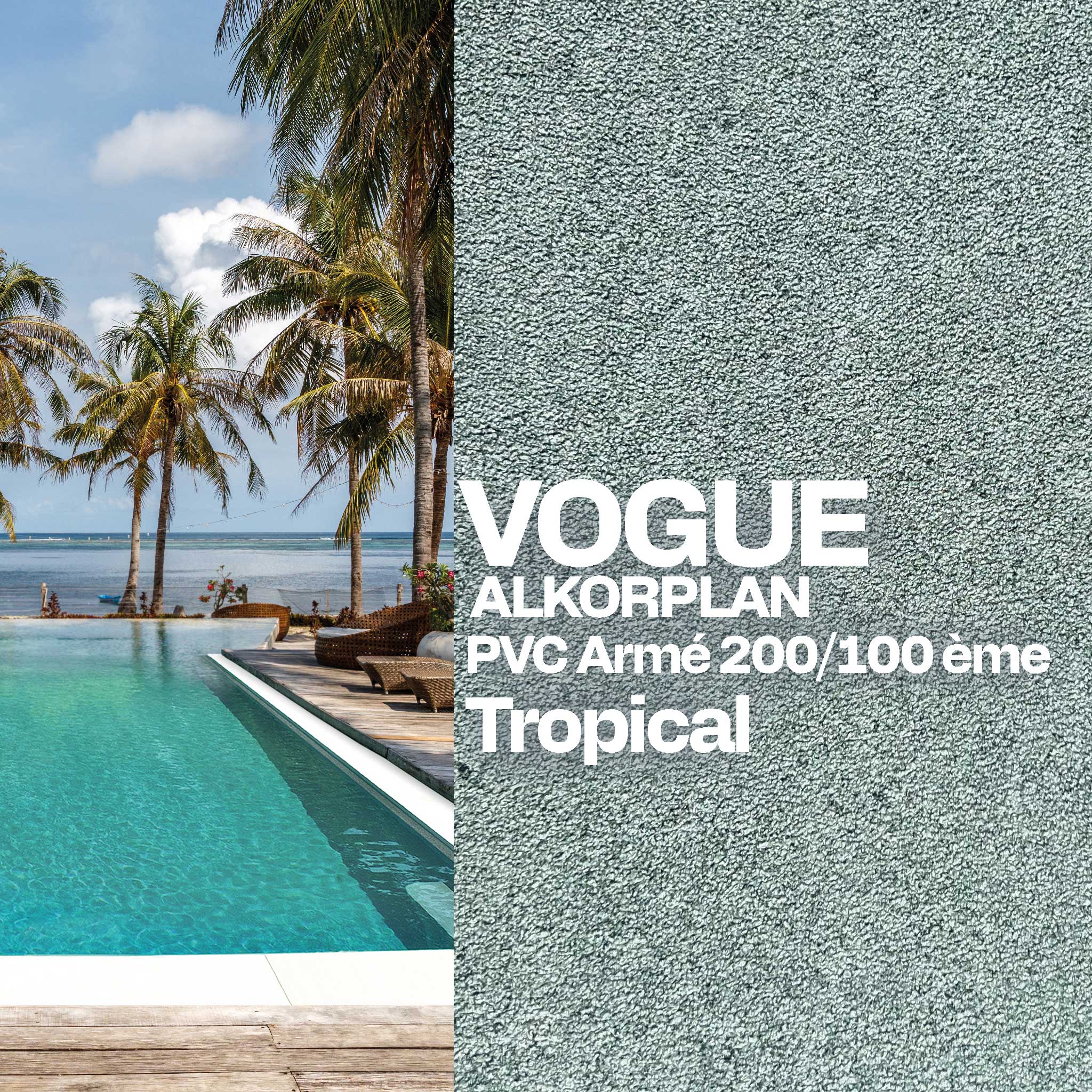 PVC armé Alkorplan Vogue piscine design tropical