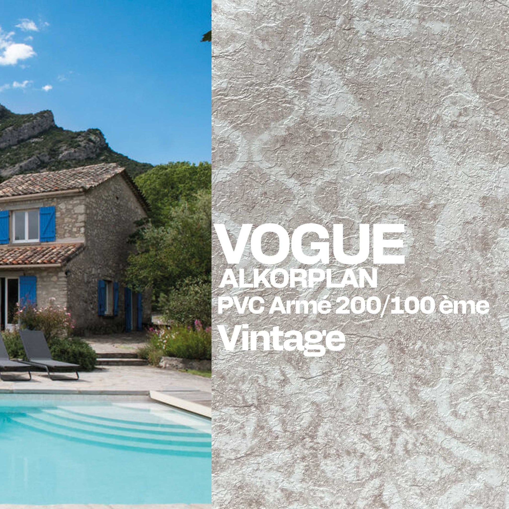 PVC armé Alkorplan Vogue piscine design vintage