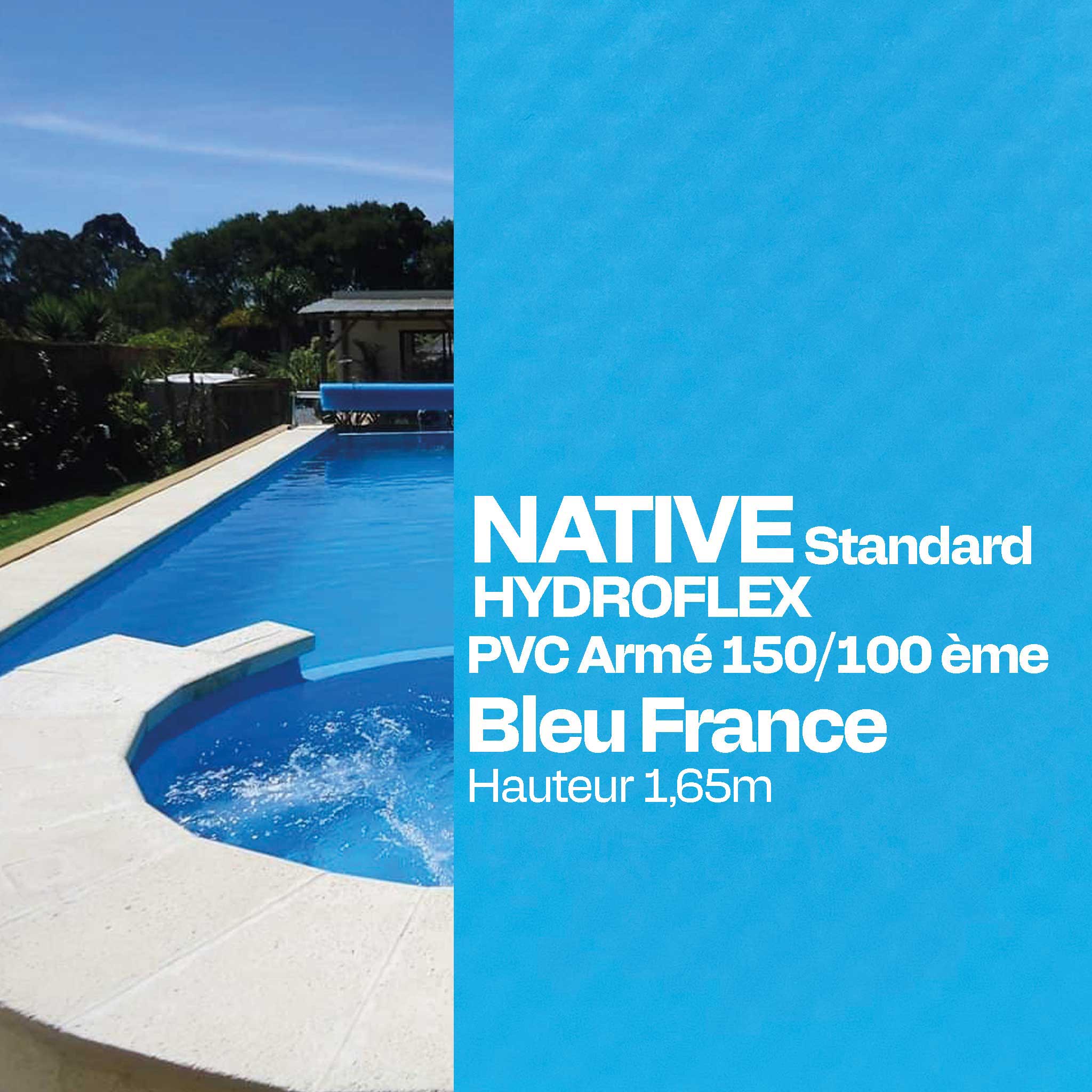 PVC armé Hydroflex Standard piscine 25m x 1,65 blau france
