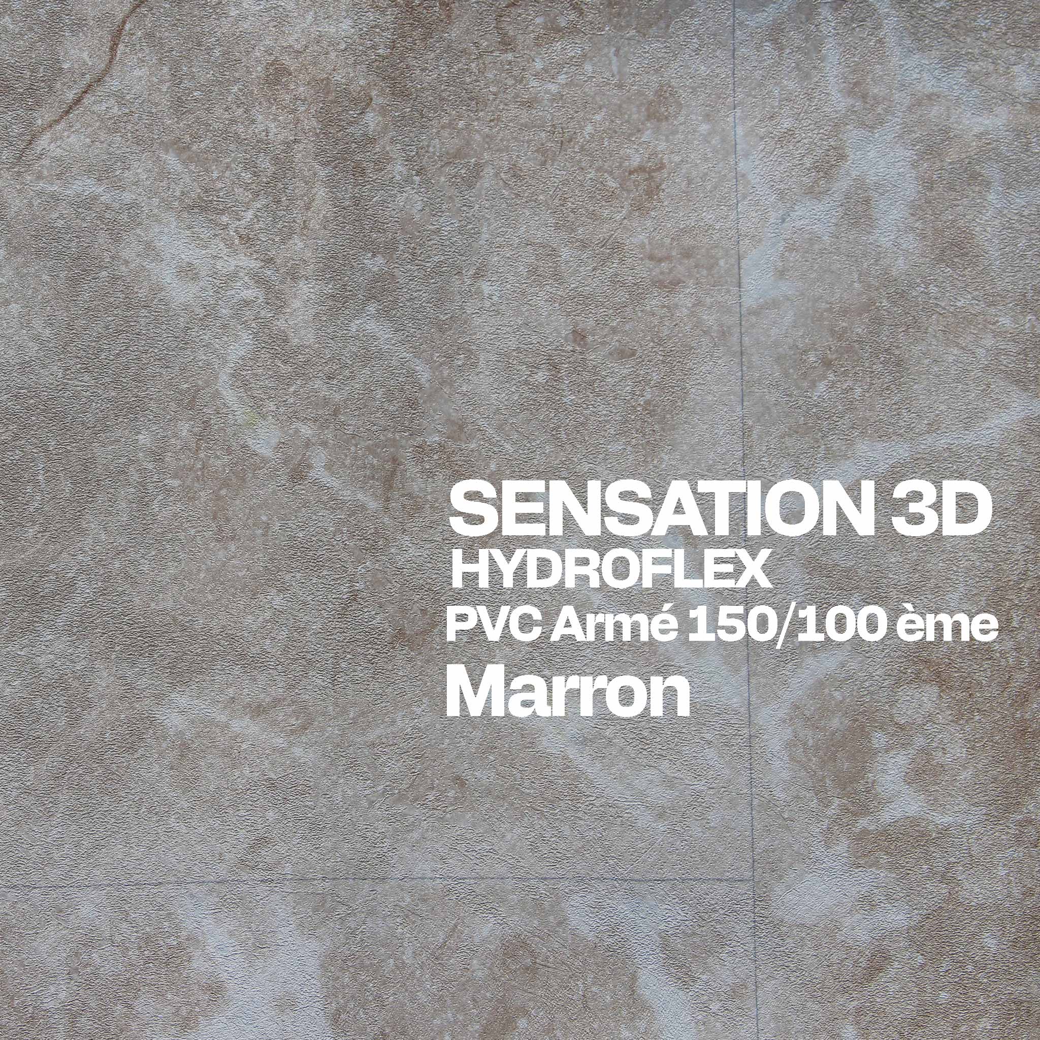 PVC armé Hydroflex 3D Sensation piscine 25 x 1,65 m marron 