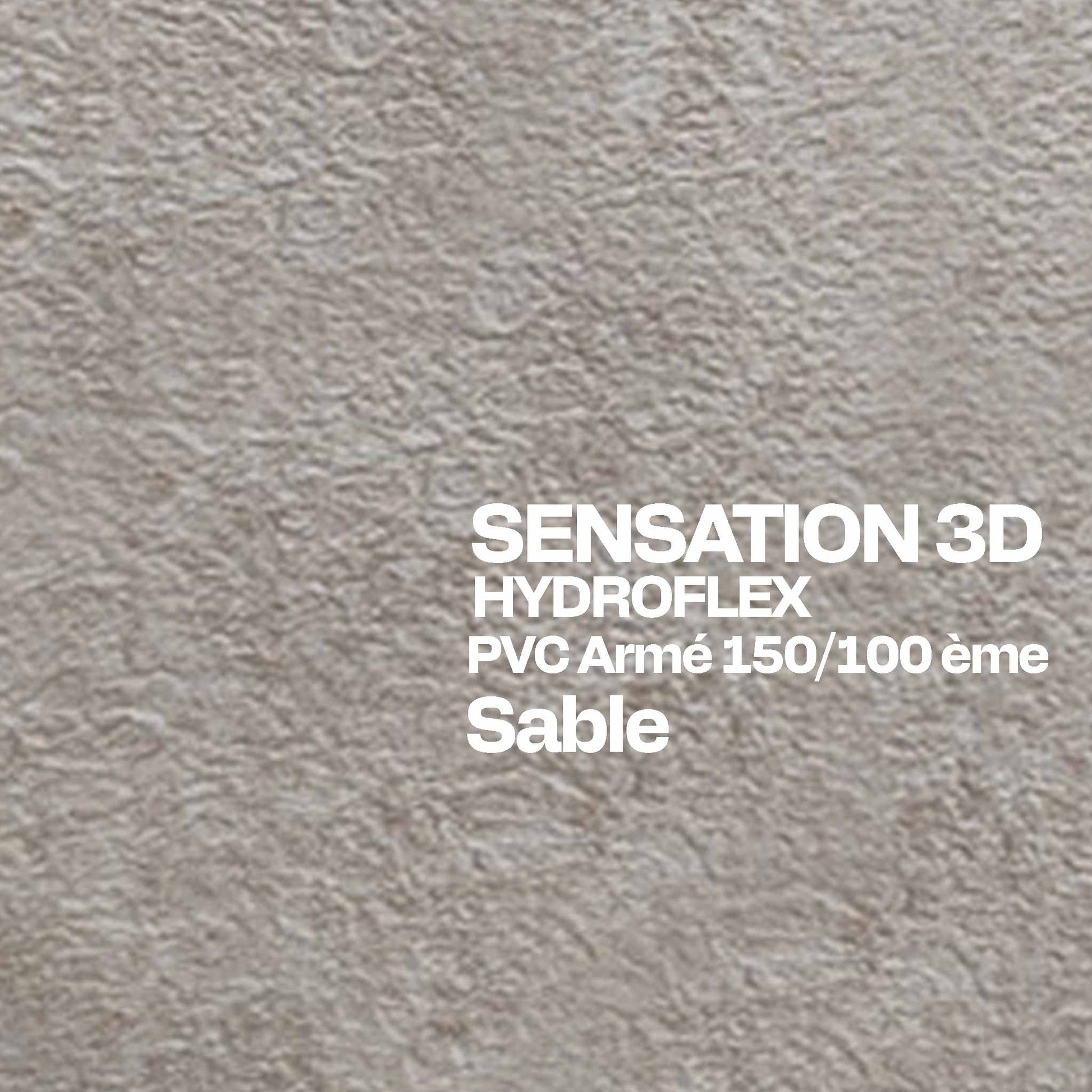 PVC armé Hydroflex 3D Sensation piscine 25 x 1,65 m sable