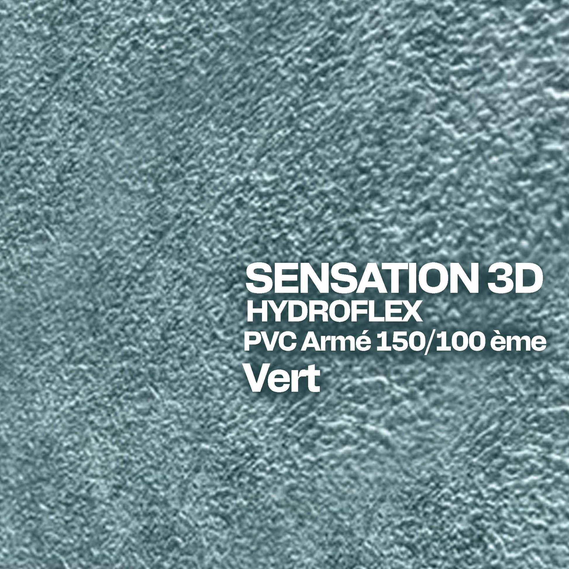 PVC armé Hydroflex 3D Sensation piscine 25 x 1,65 m vert