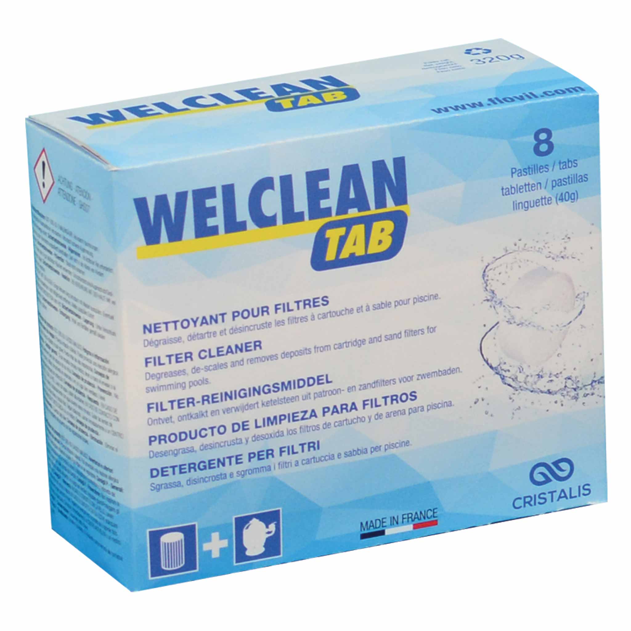 WelClean nettoyant / 8 pastilles