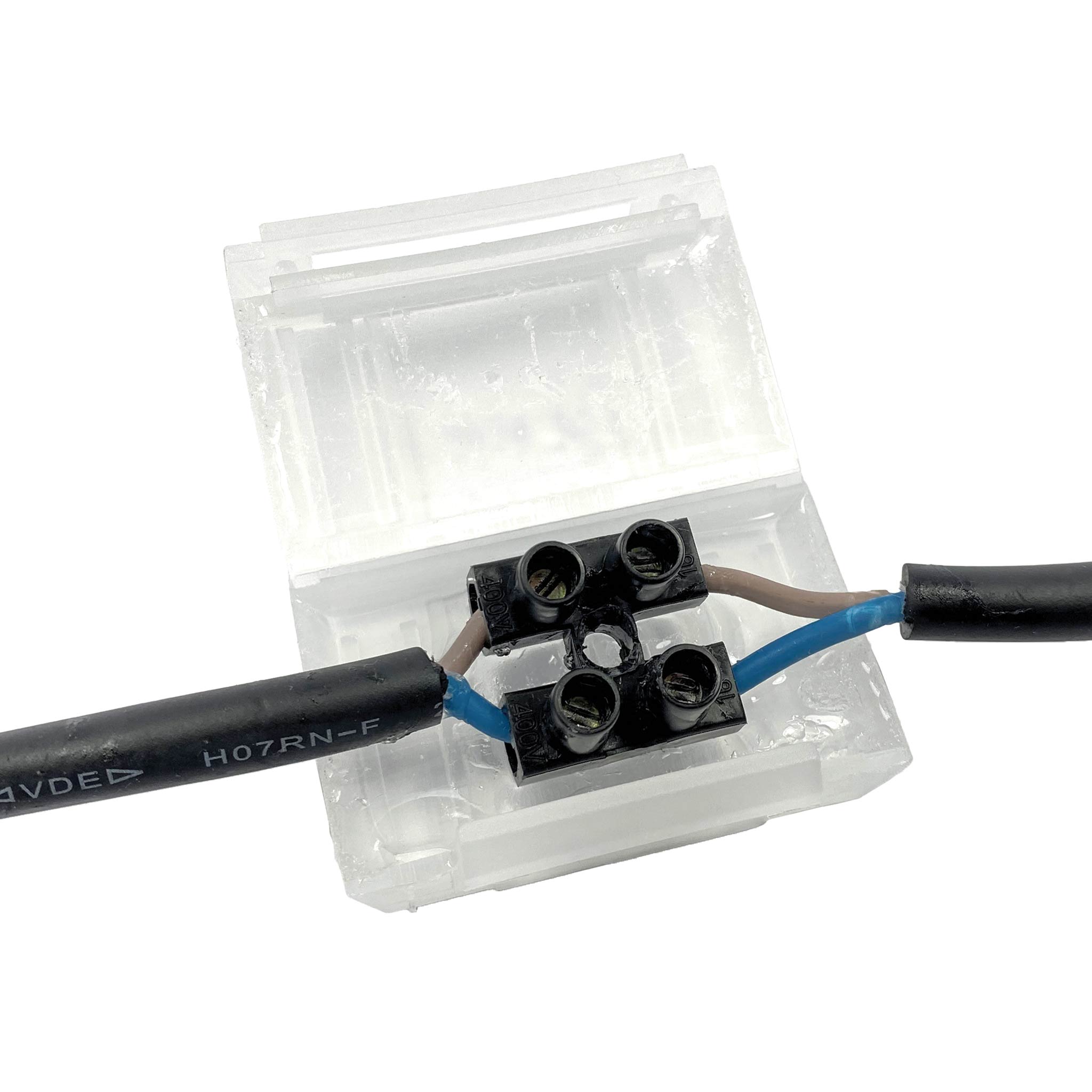 Boîte gel isolant câble 3x6 mm² piscine