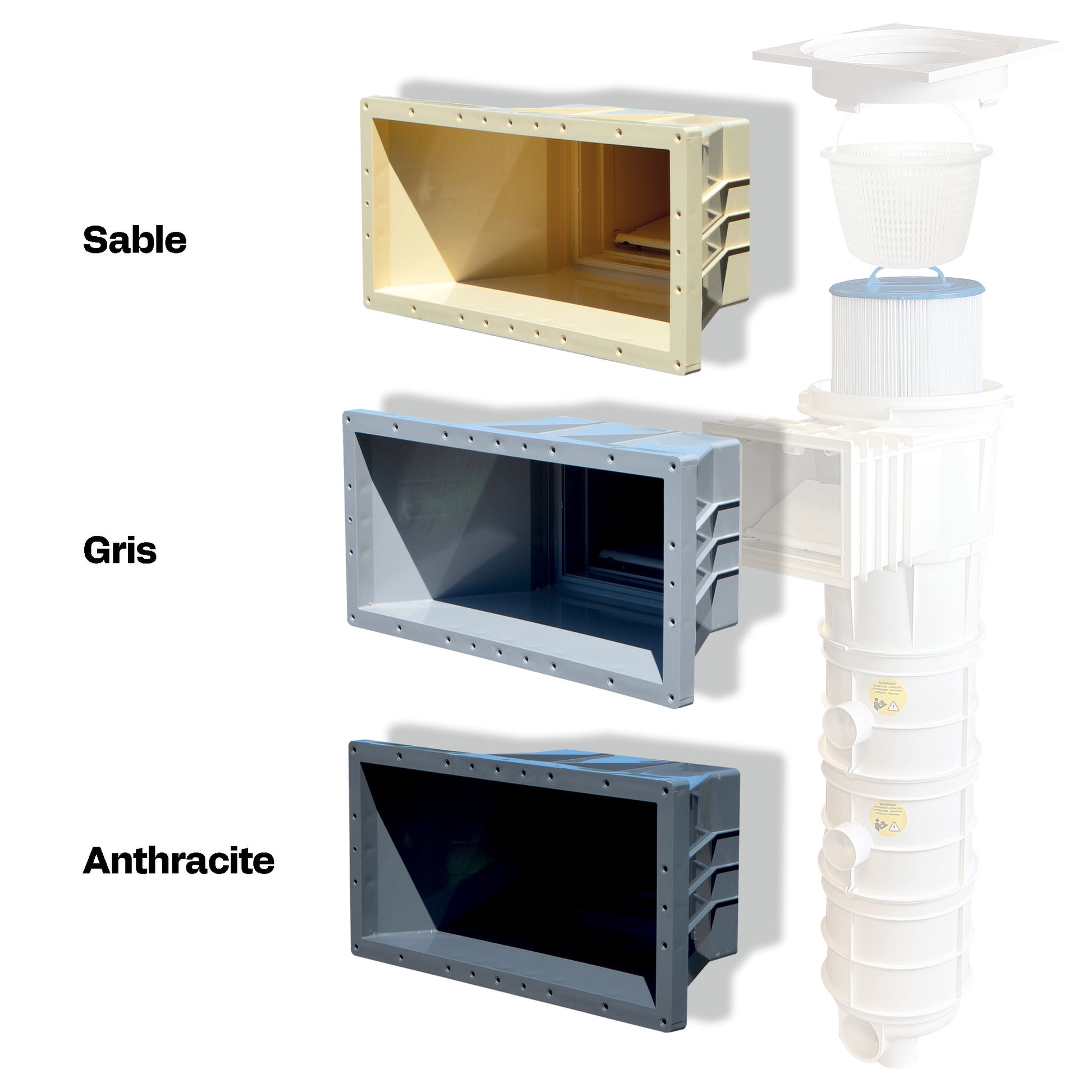 Meurtrière de couleur pour skimmer filtrant Fluidra couleurs