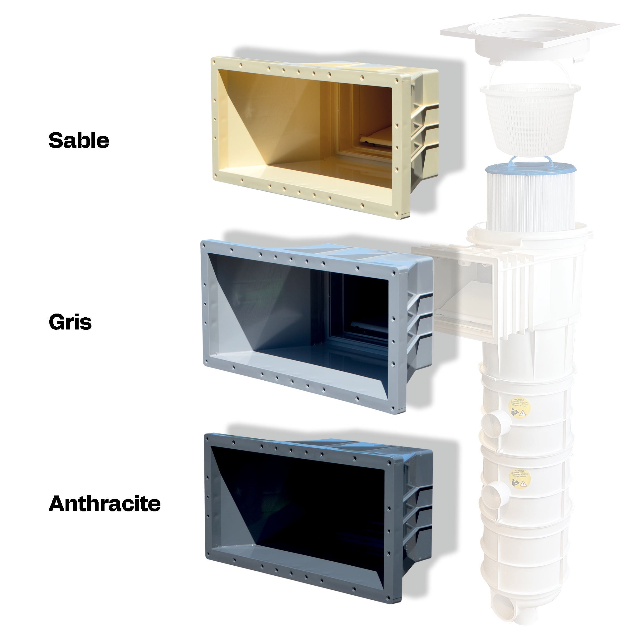 Meurtrière de couleur pour skimmer filtrant Fluidra couleurs