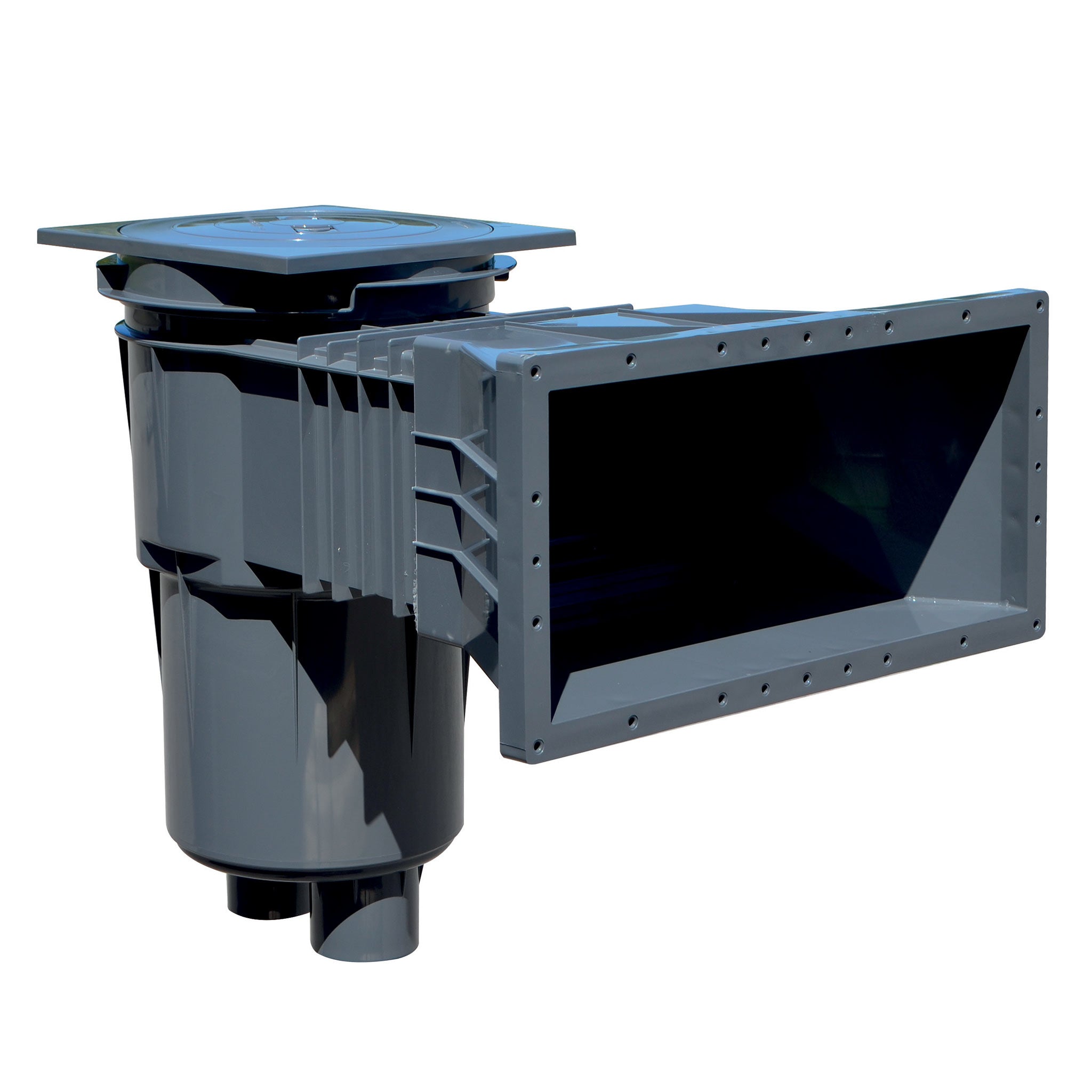 Skimmer Hayward Premium grande meurtrière pour piscine béton et liner gris anthracite