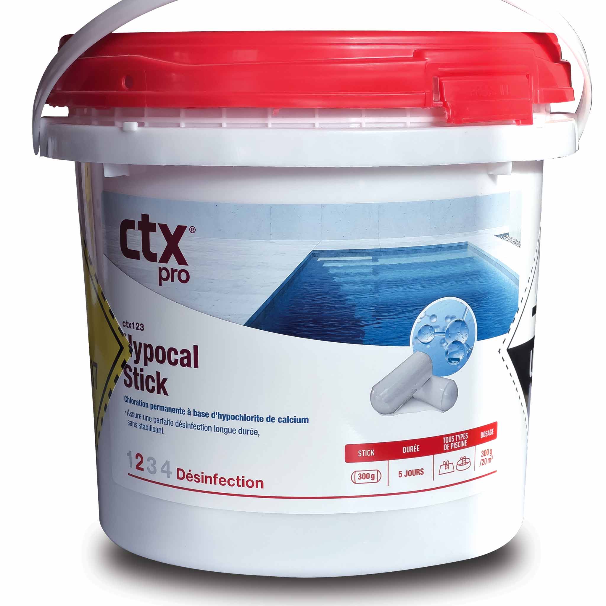 Chlore Stick Hypocal Non Stabilisé 4,80 KG