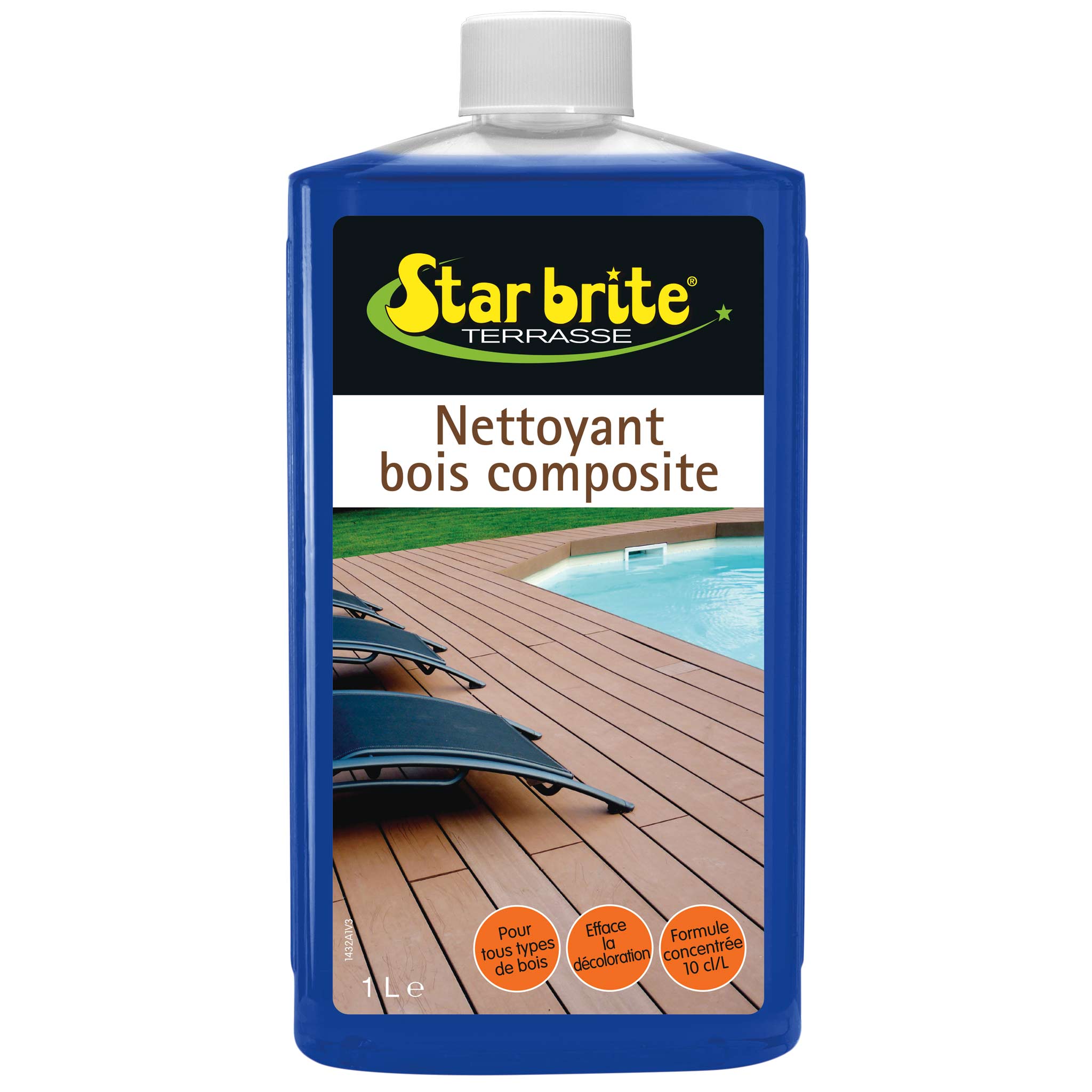 Nettoyant bois composite 1L Starbrite – Terrasse & piscine