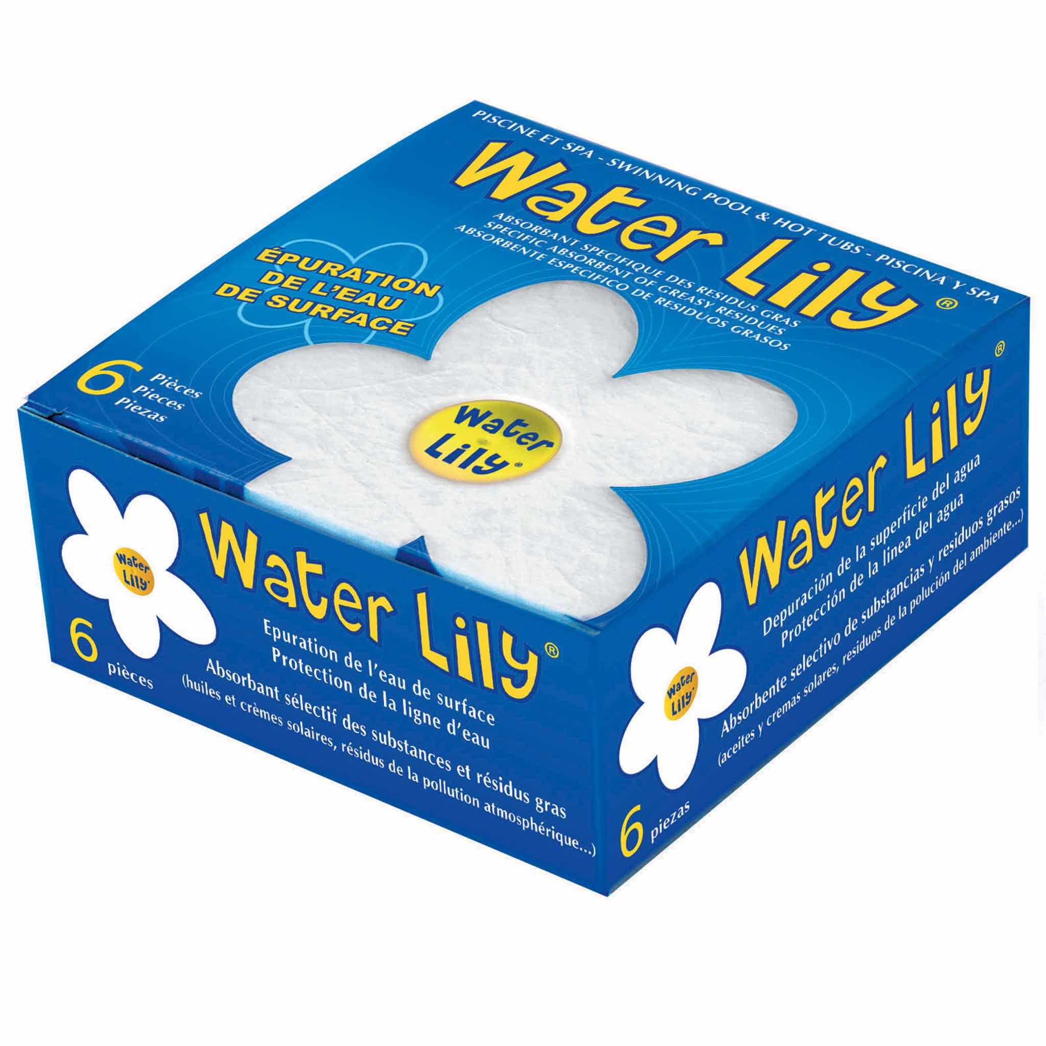 Water Lily boîte de 6 – Absorbant corps gras