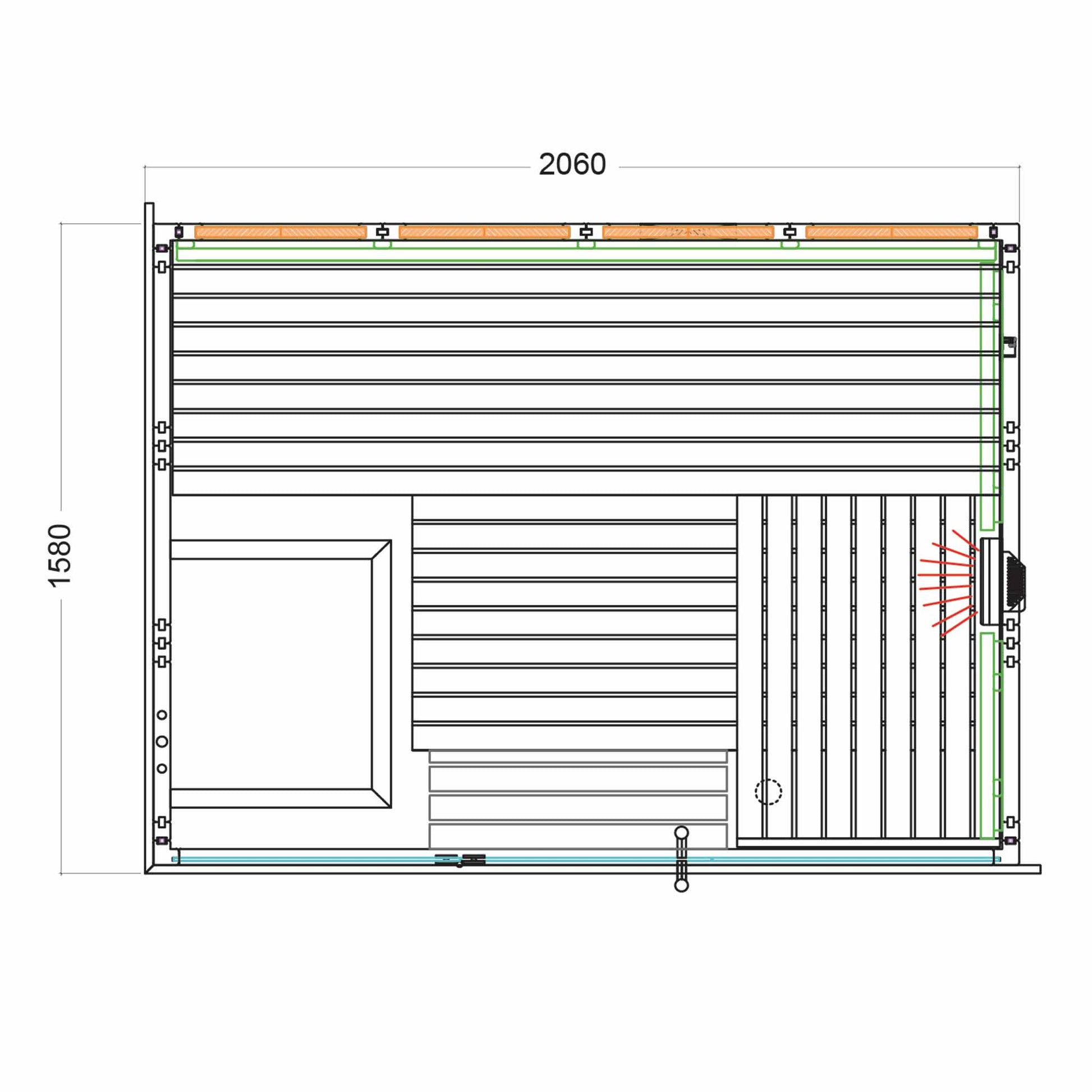 Sauna Himalaya Infra bien-être à domicile plan small