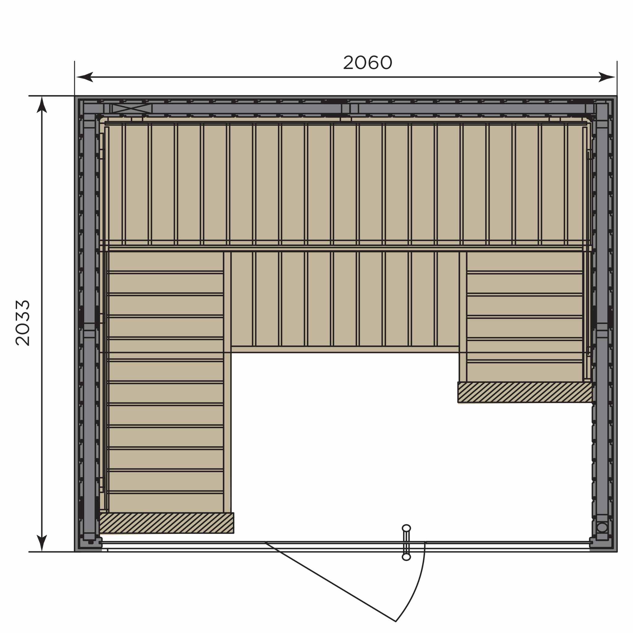 schéma 2 Sauna Fenix performant pour détente à domicile