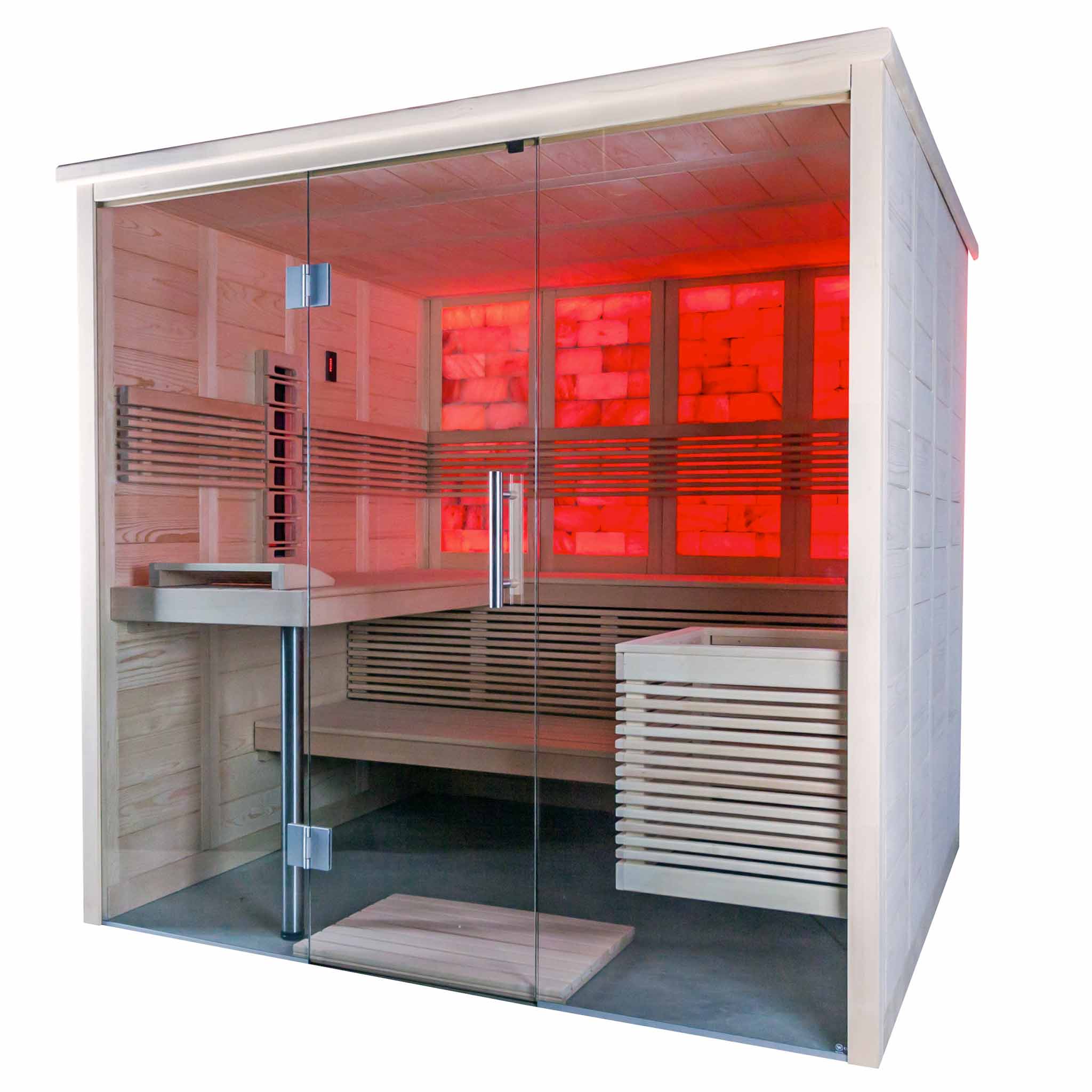 Sauna Himalaya Infra bien-être à domicile allumé 
