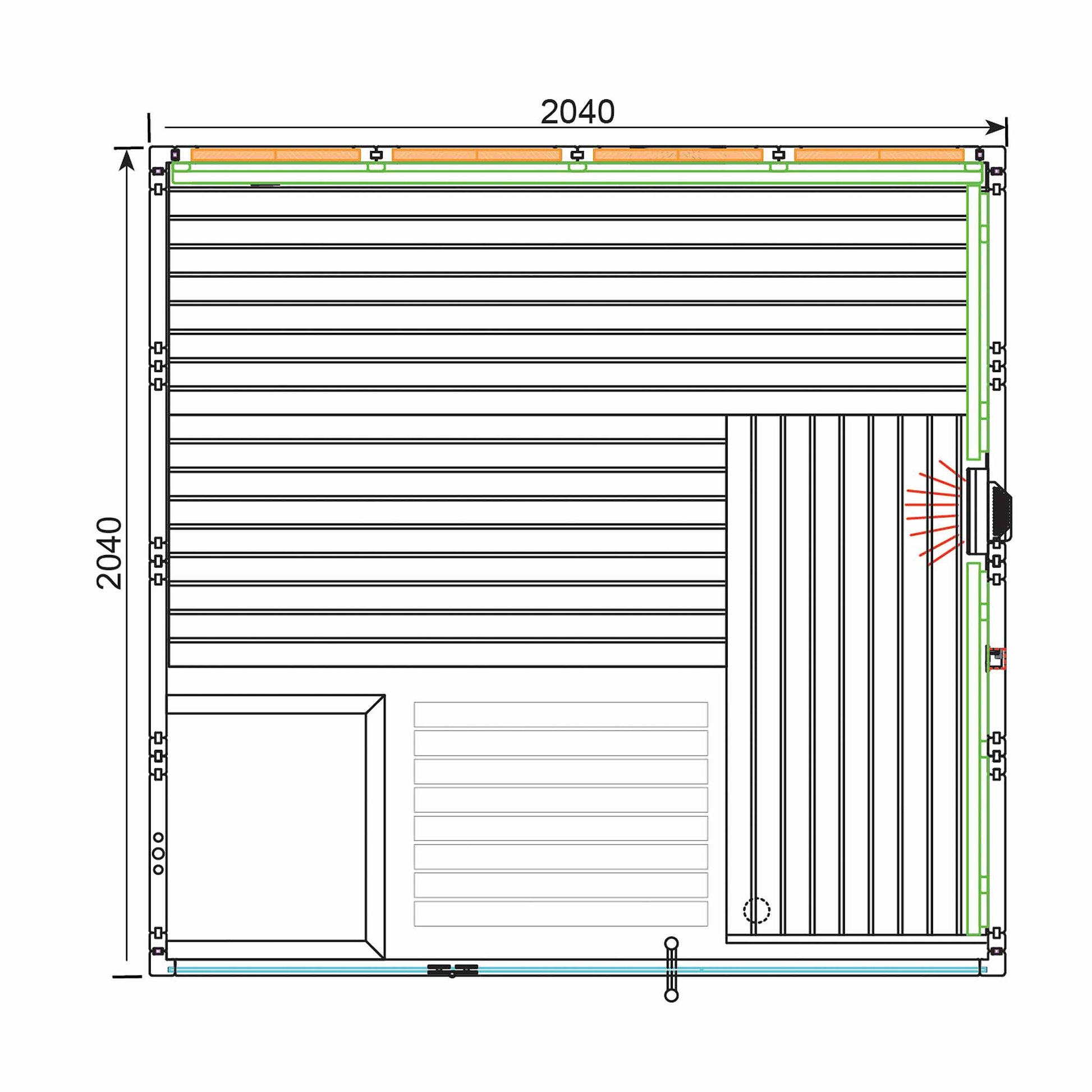 plan Sauna Himalaya Infra bien-être à domicile