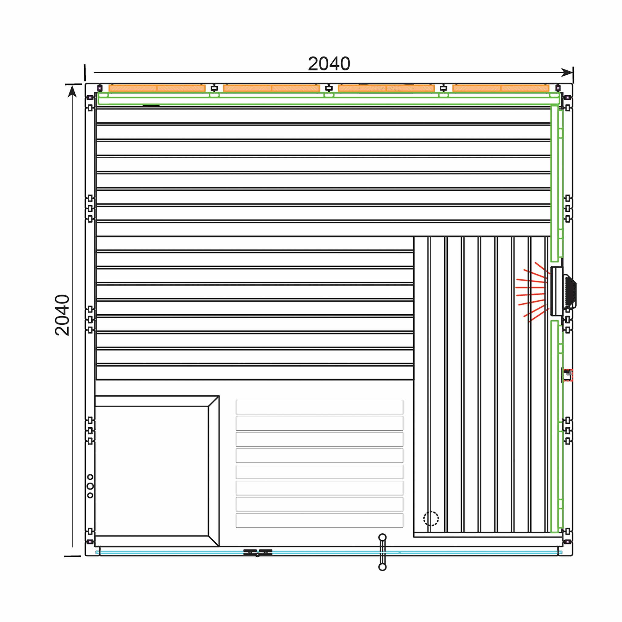 plan Sauna Himalaya Infra bien-être à domicile