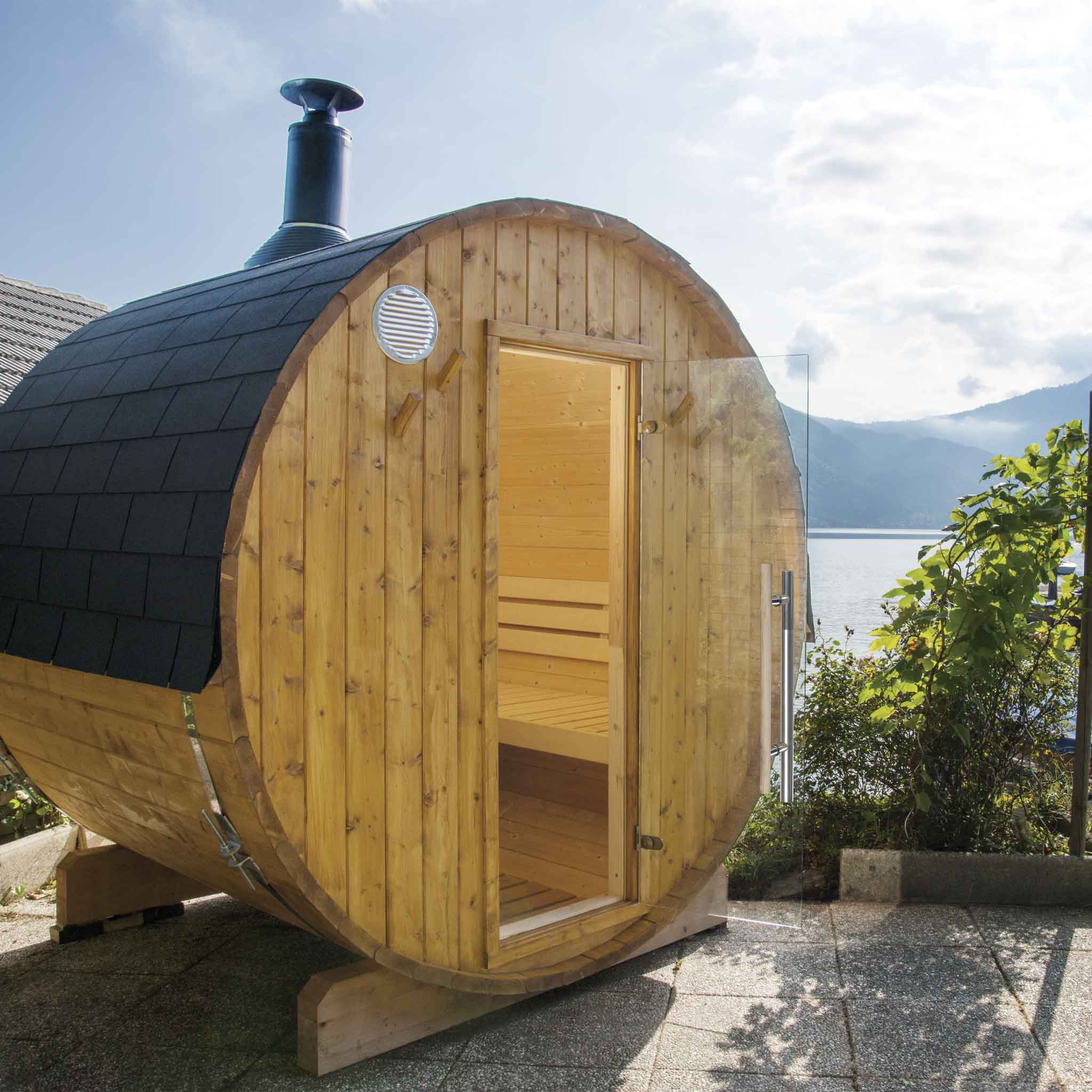 POV extérieur sauna tonneau kuusi 