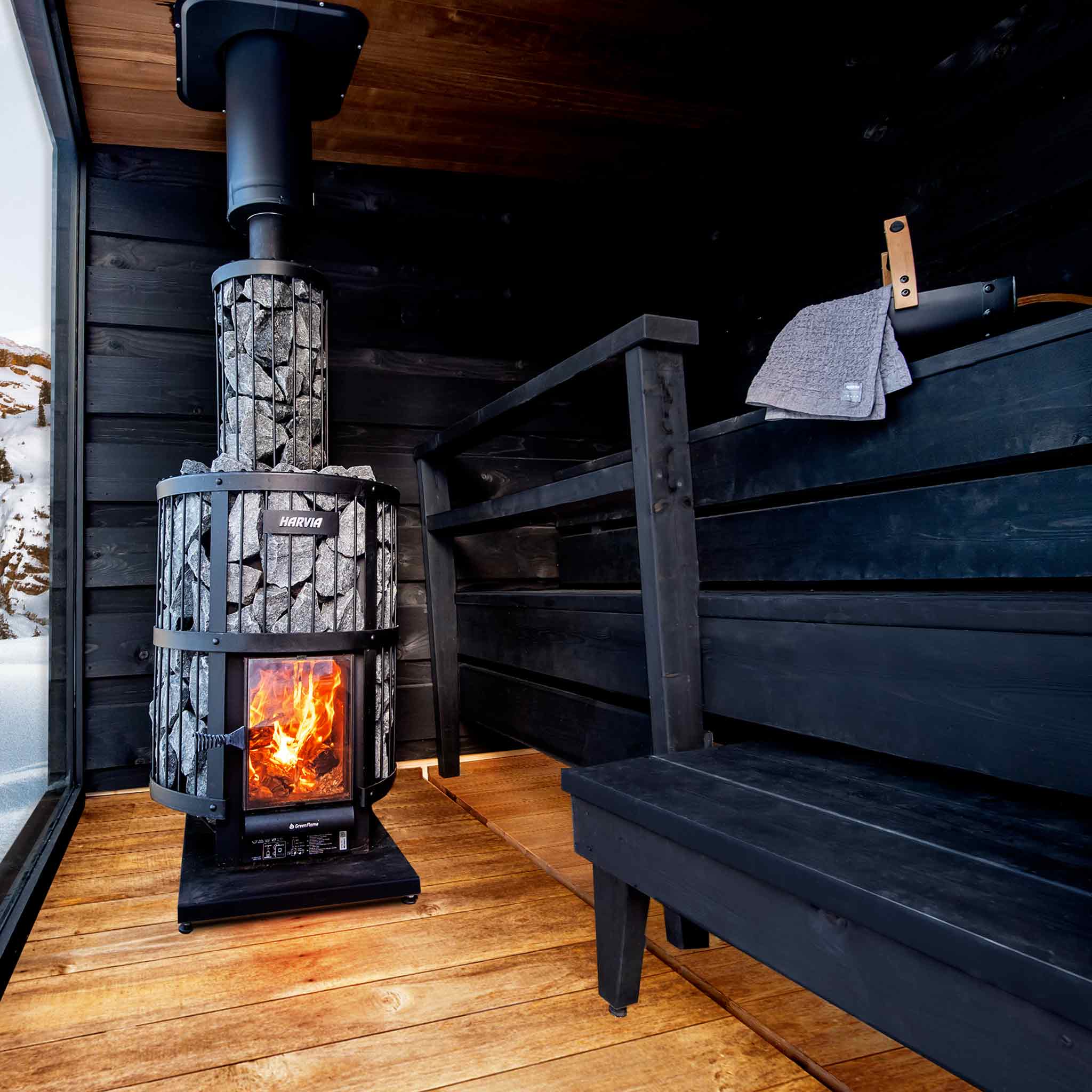 Sauna Legend avec kit poêle à bois