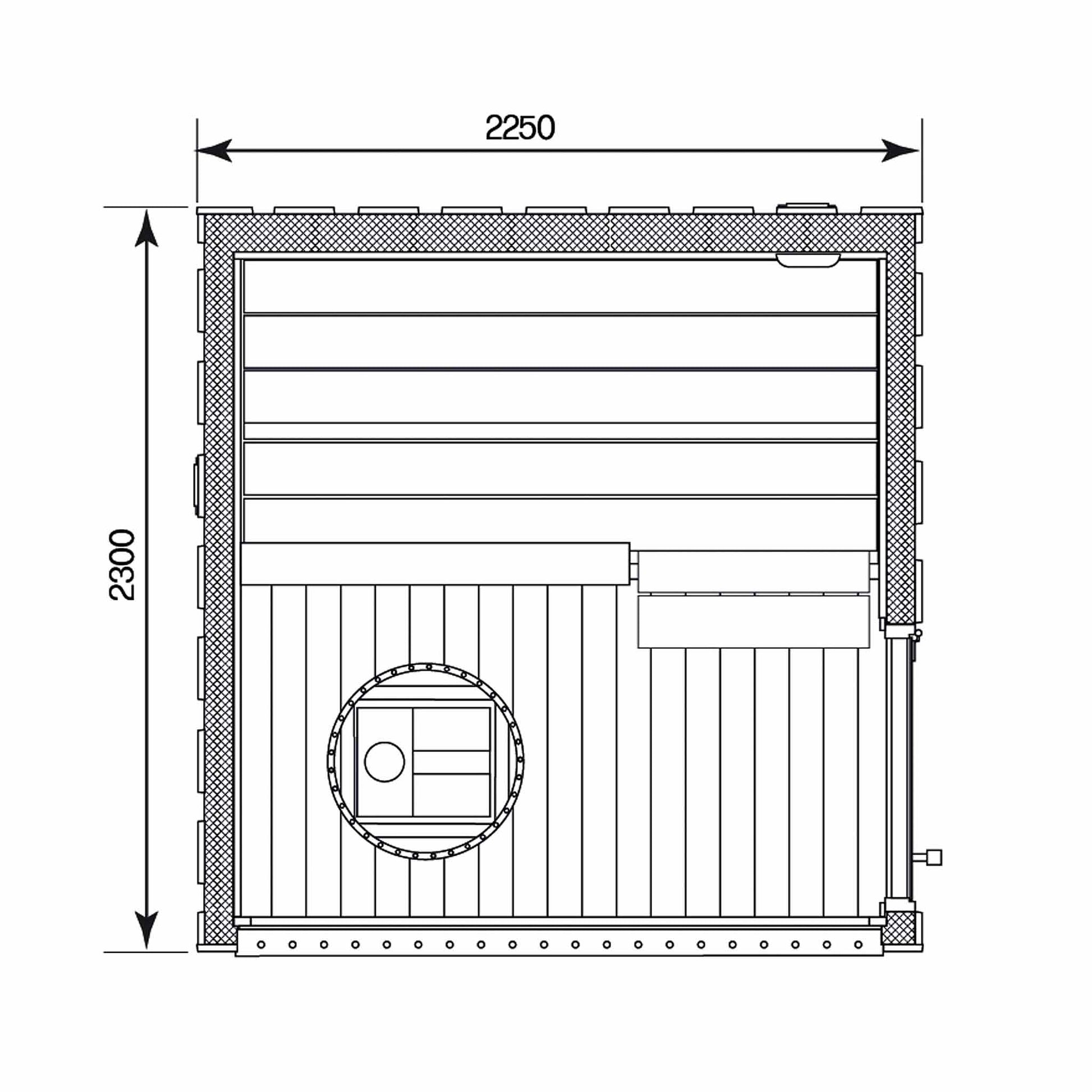 Schéma Sauna Legend Home Harvia avec kit électrique haut de gamme