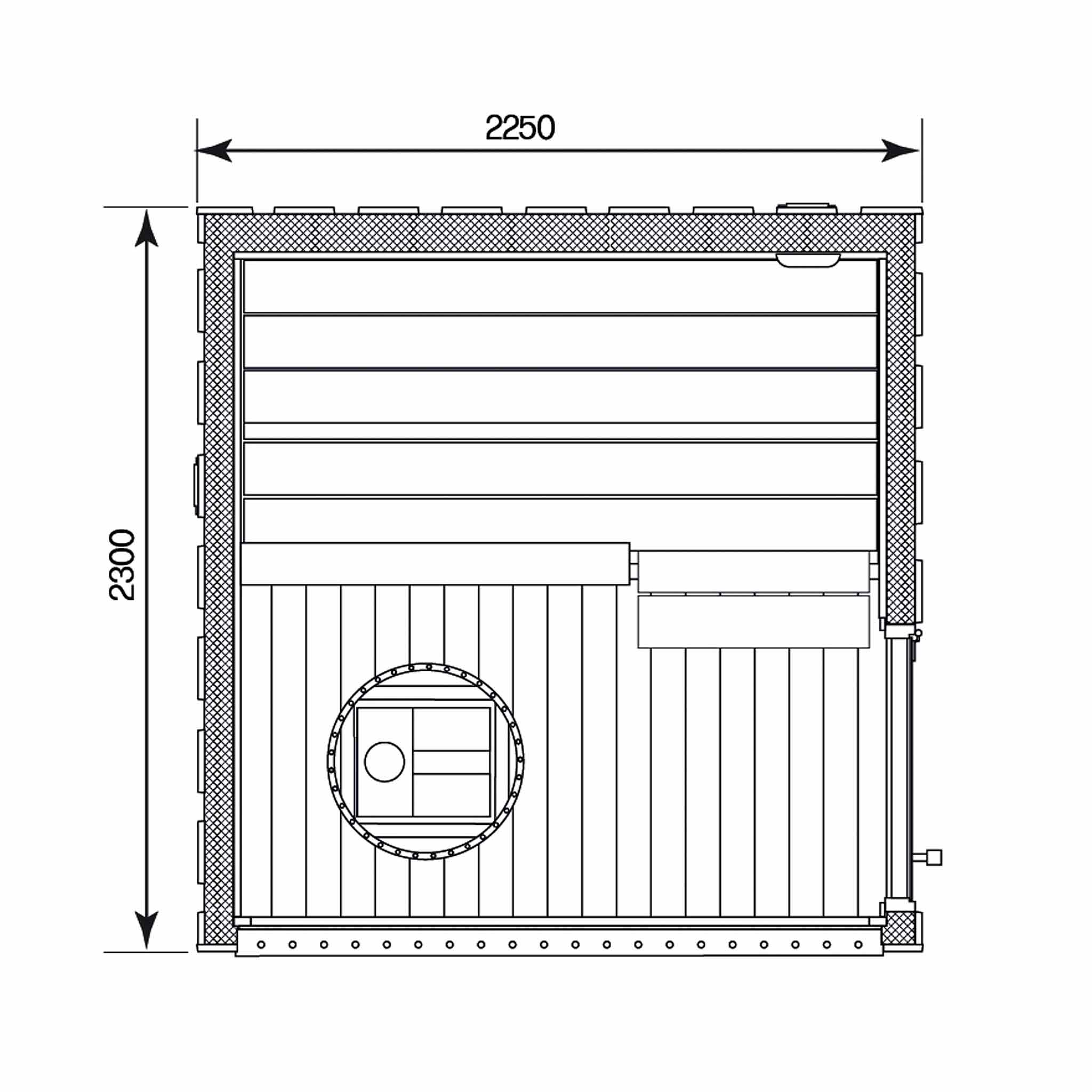 Schéma Sauna Legend Home Harvia avec kit électrique haut de gamme