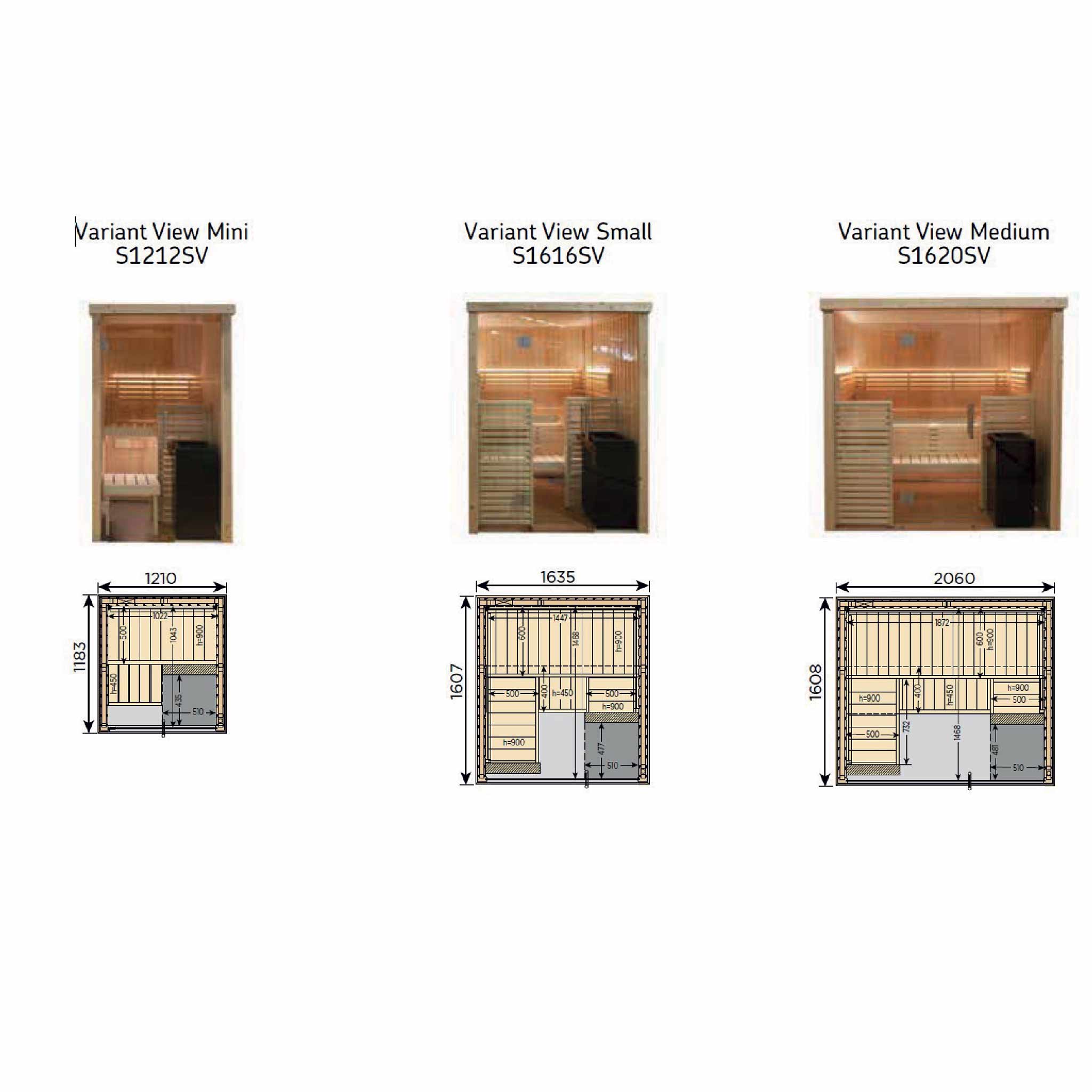 Schéma Sauna Variant View design vue panoramique