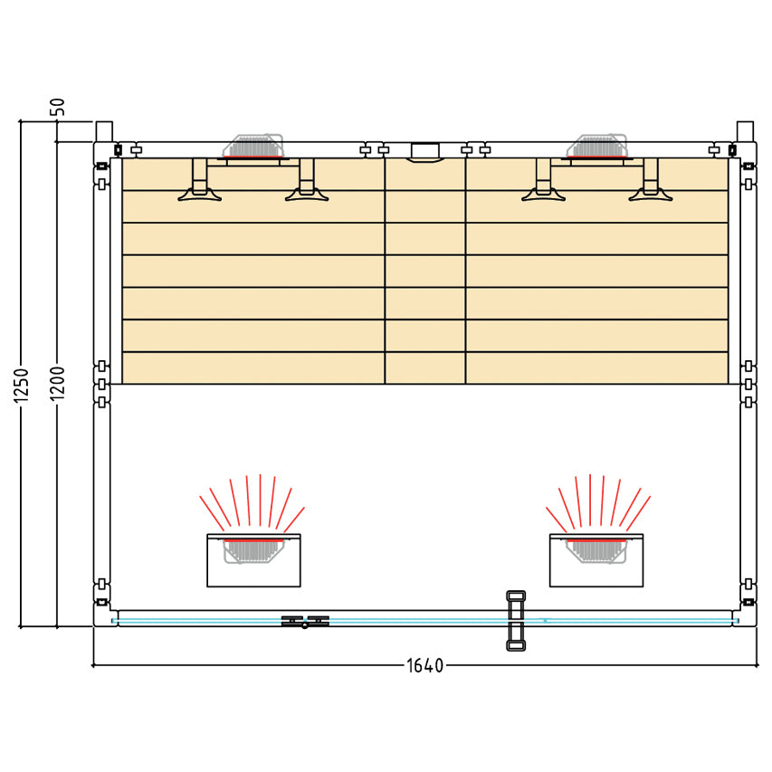Plan Cabine infrarouge Vitamy 164 Basic spacieuse