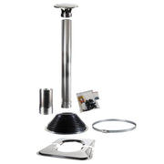 Ensemble de cheminée en acier 1500 inox pour sauna tonneau