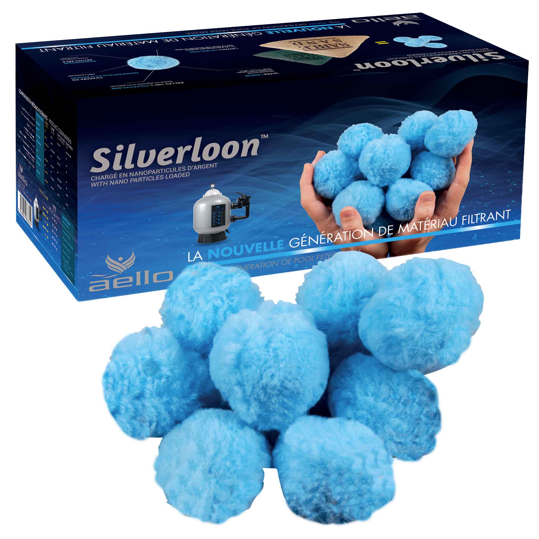Balles filtrantes Silverloon pour piscine