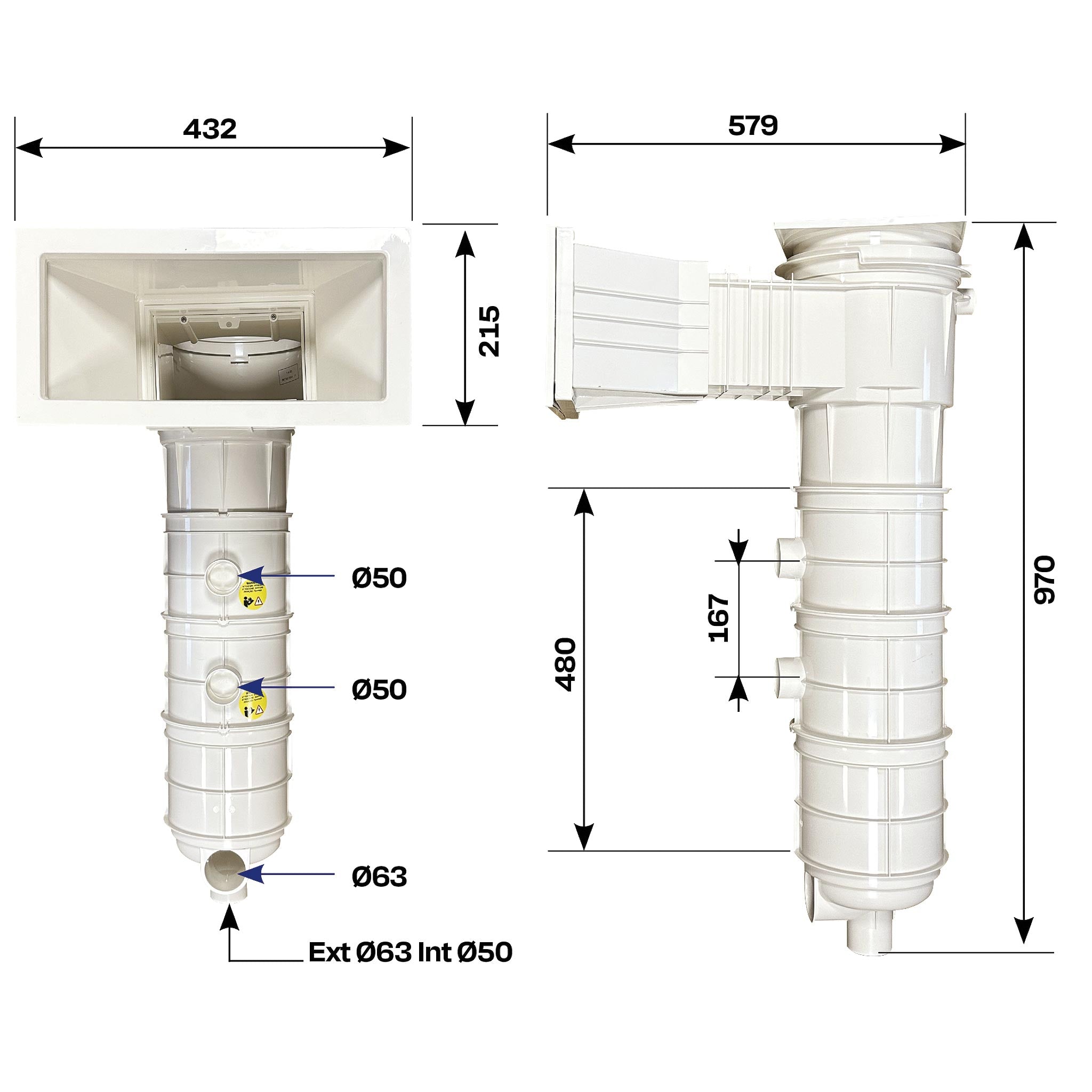 plan Skimmer filtrant Fluidra piscine