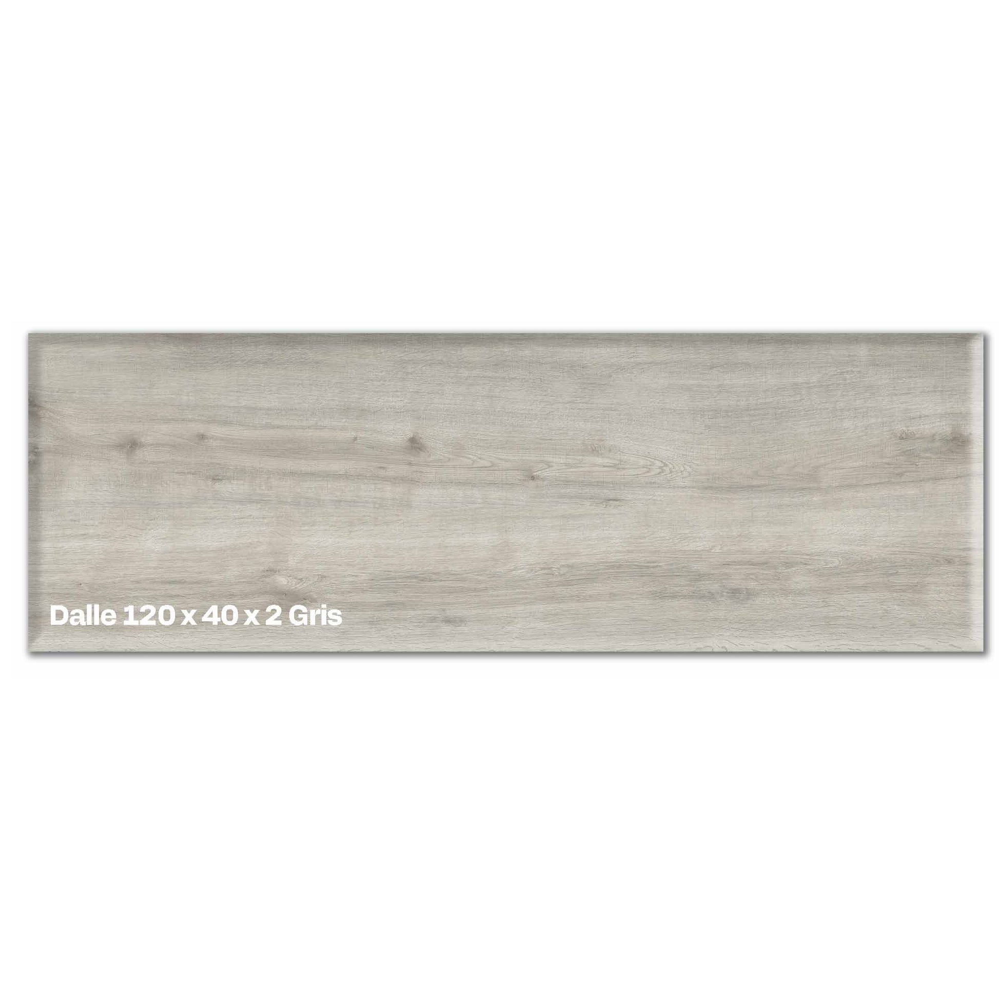 Dalles grès cérame effet bois 120x40 – Terrasse gris
