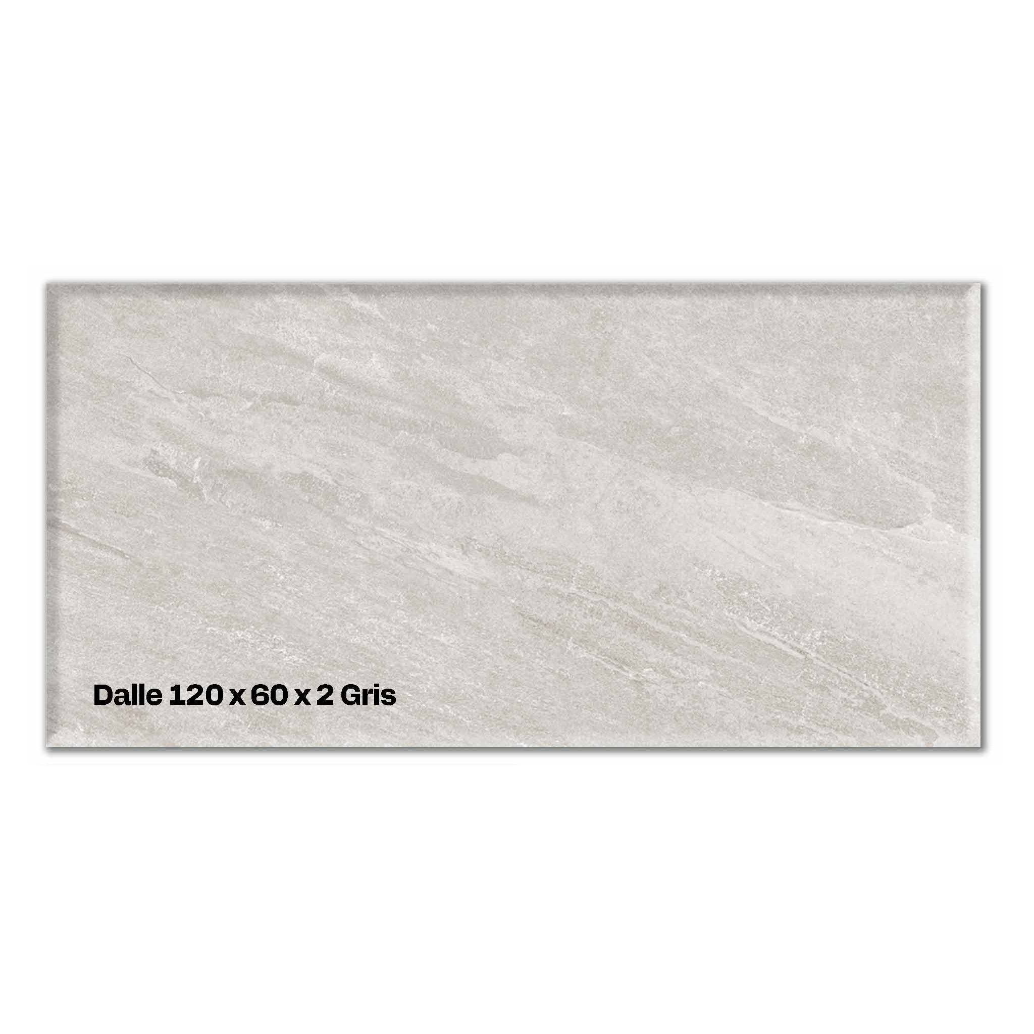Dalles grès cérame 120x60x2 cm – Terrasse piscine gris