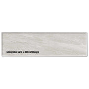 Margelle grès cérame 120x30 – Bord droit piscine beige