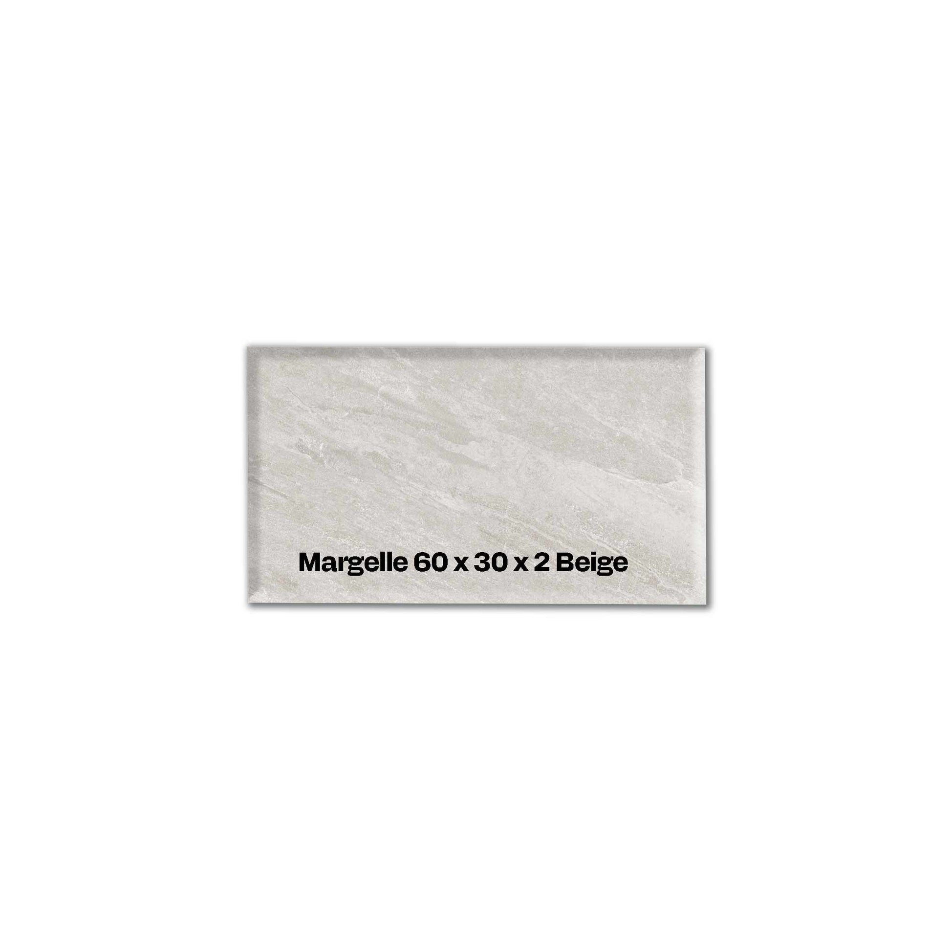 Margelle grès cérame 60x30 – Bord droit piscine beige