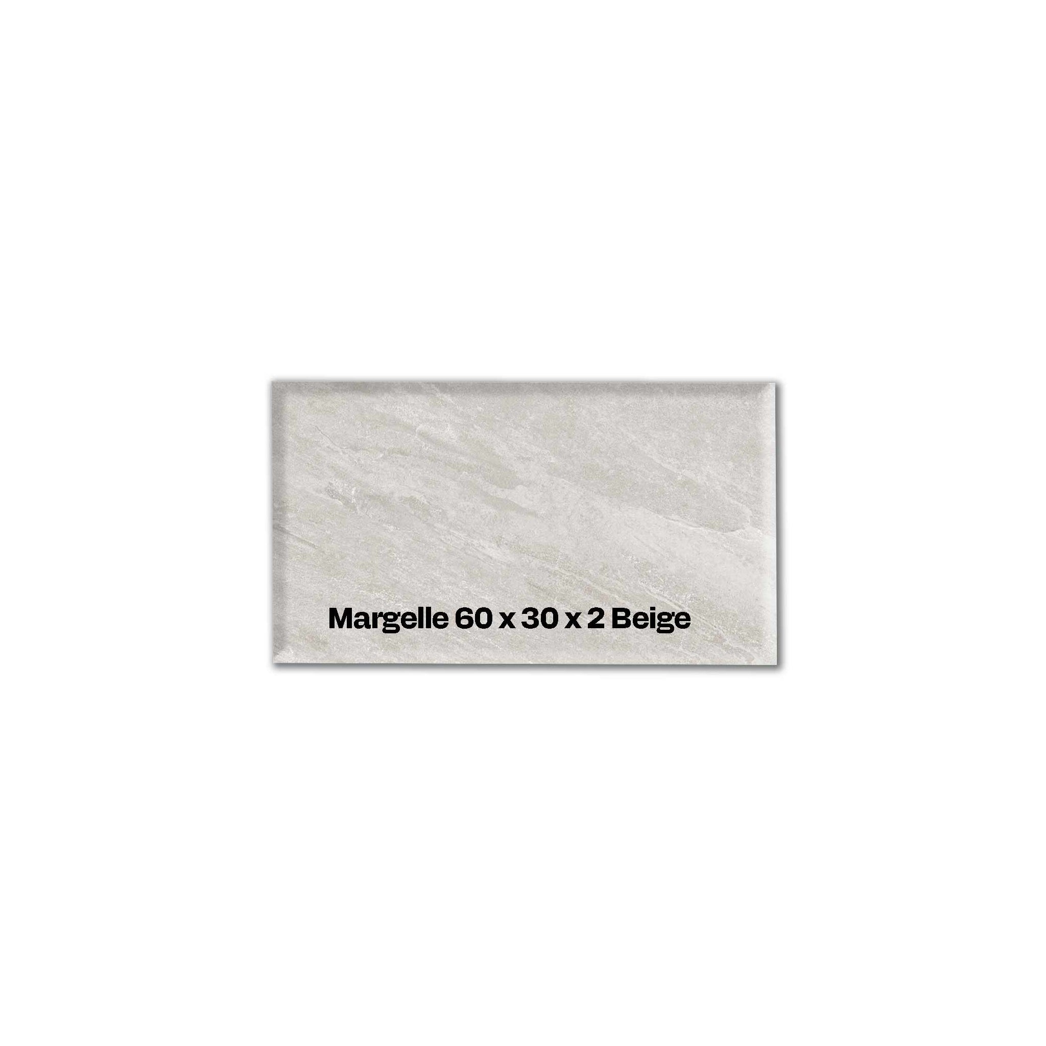 Margelle grès cérame 60x30 – Bord droit piscine beige