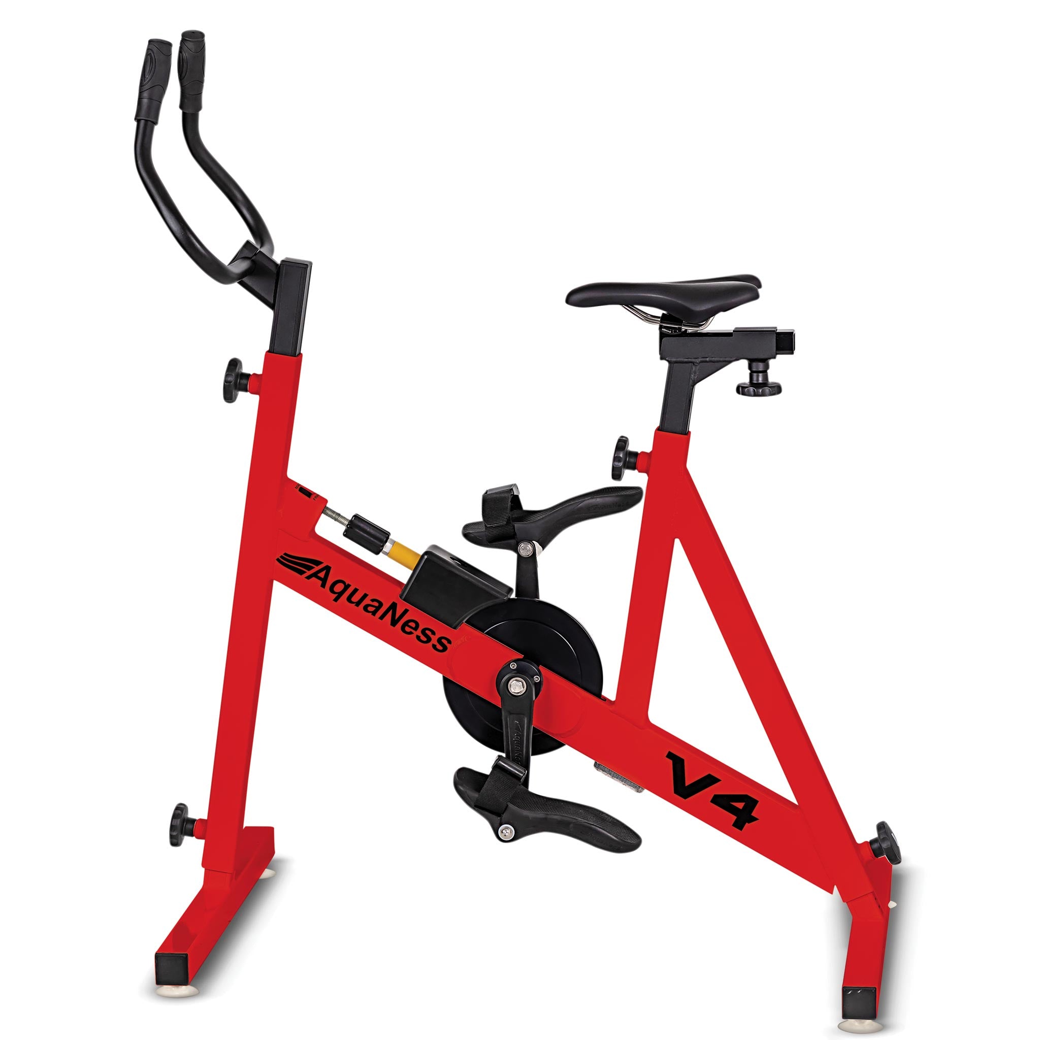 Aquabike V4 Aquaness vélo de piscine haut de gamme rouge 