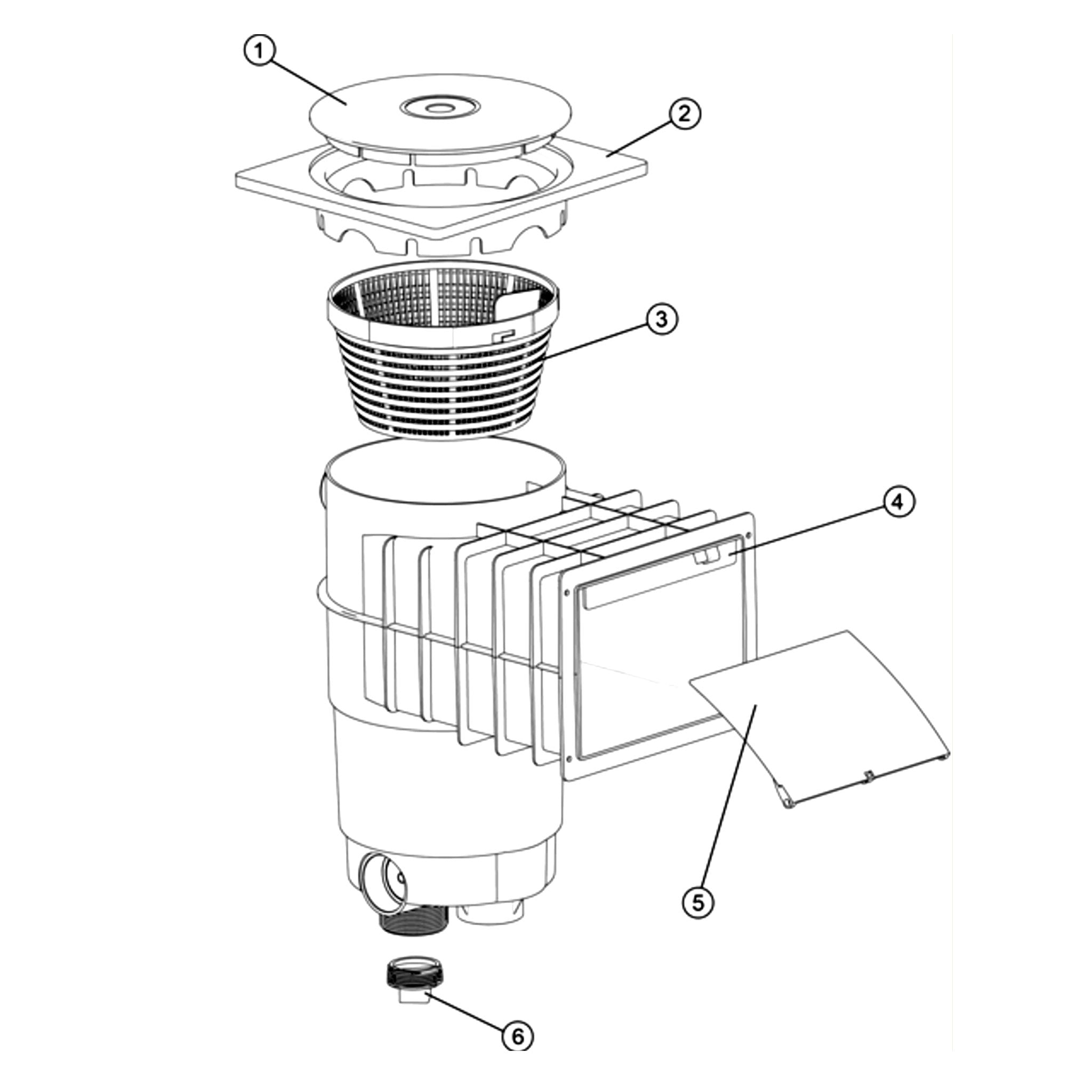 Dessin Skimmer ACIS A200 Design pour piscine béton et liner